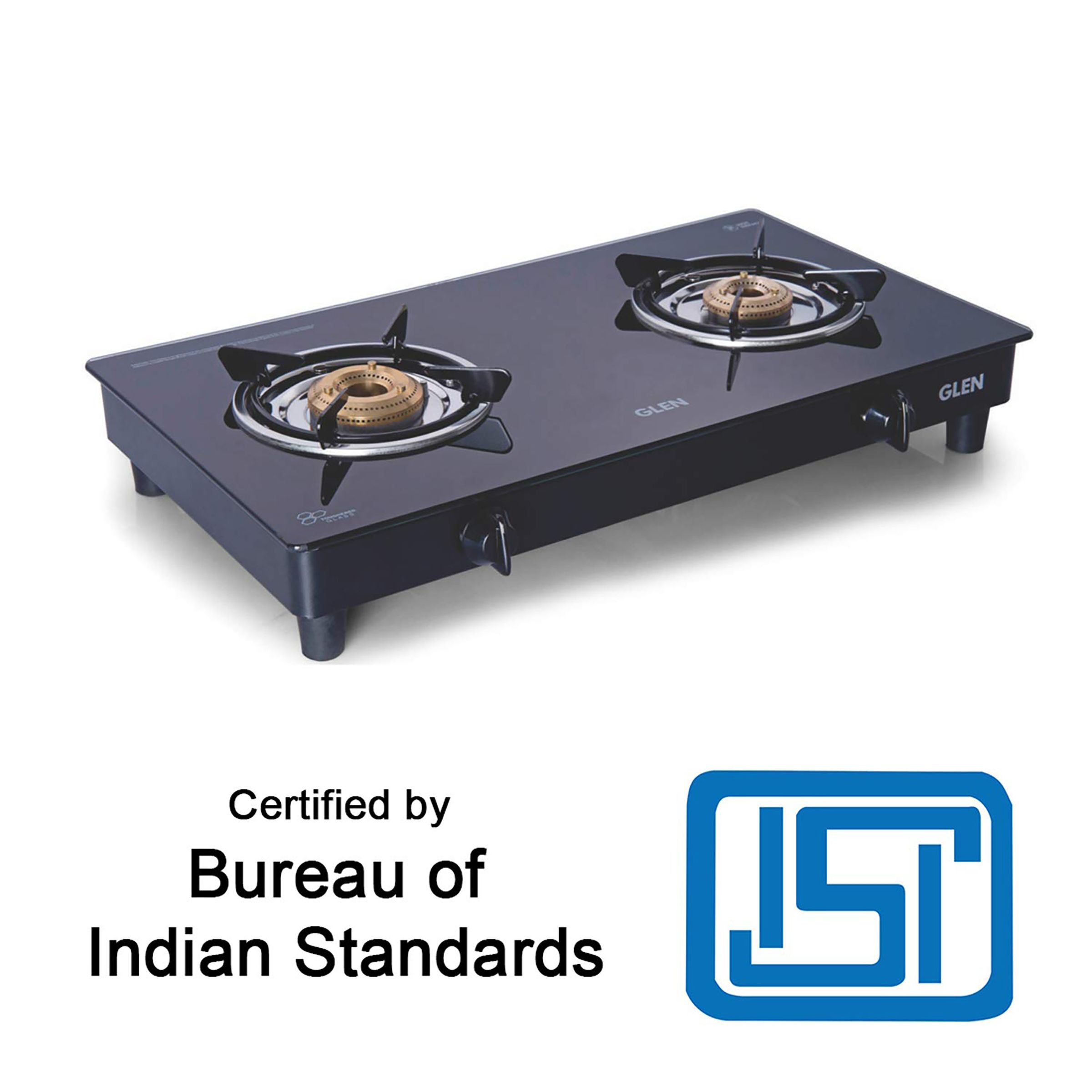 Glen 1020 GT XL BB BL Toughened Glass Top 2 Burner Manual Gas Stove (Scratch & Stain Resistant, Black)_9