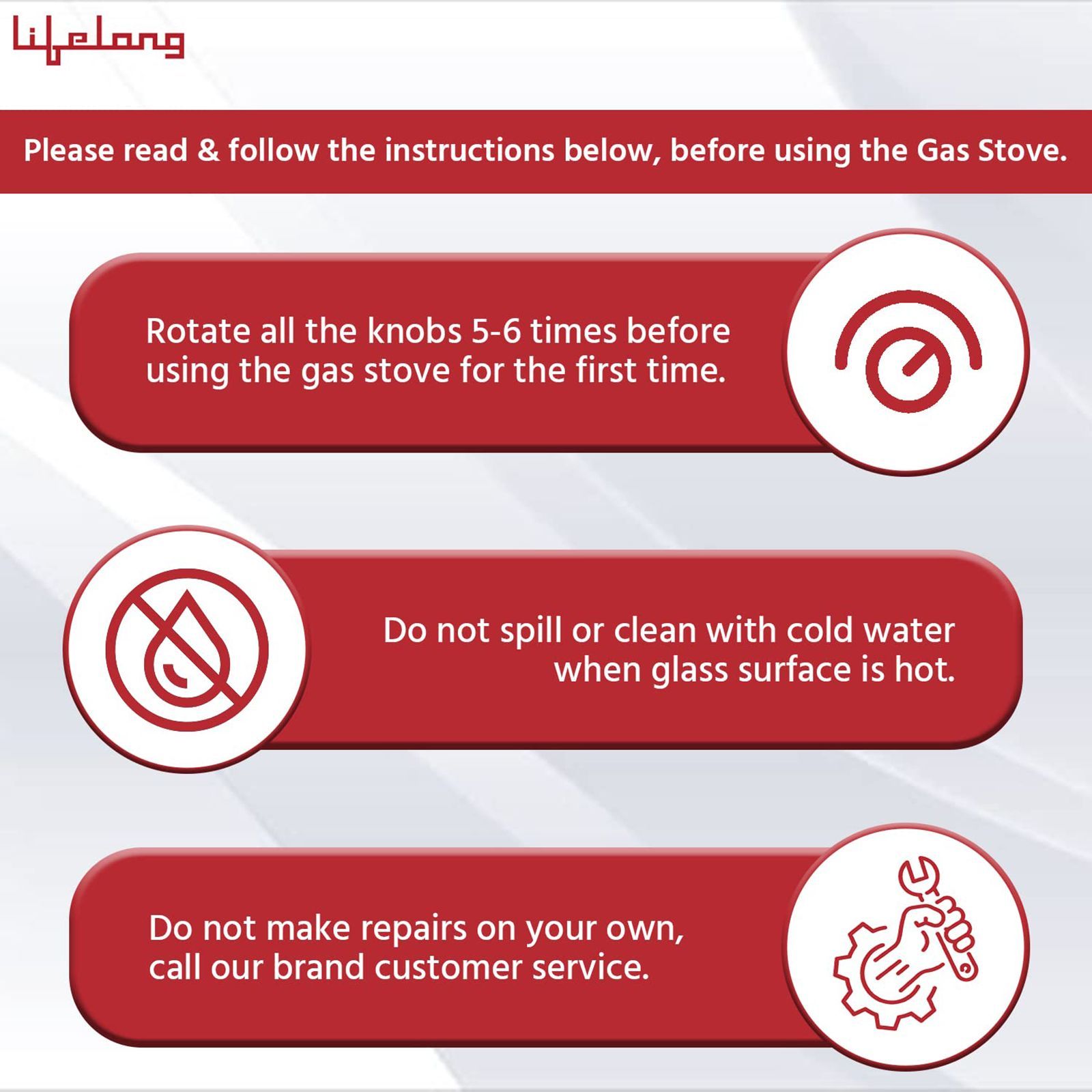 Lifelong LLGS27 Toughened Glass Top 4 Burner Manual Gas Stove (Nylon Knobs, Black)_16