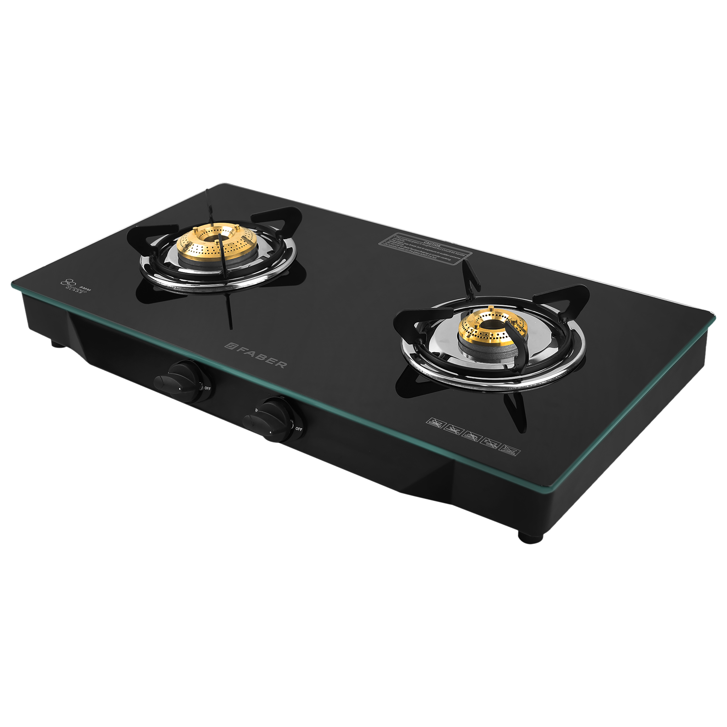 Faber JUMBO 2BB BK Toughened Glass Top 2 Burner Manual Gas Stove (Corrosion Resistance, Black)_8