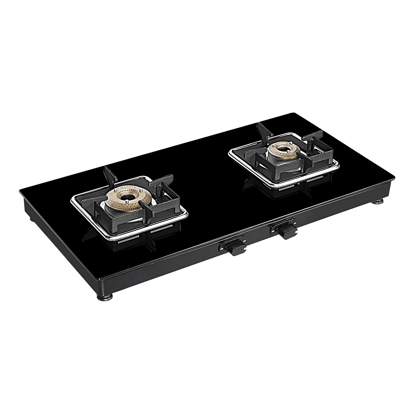 Faber Remo 2BB BK Toughened Glass Top 2 Burner Manual Gas Stove (Premium Quality Knob, Black)_6