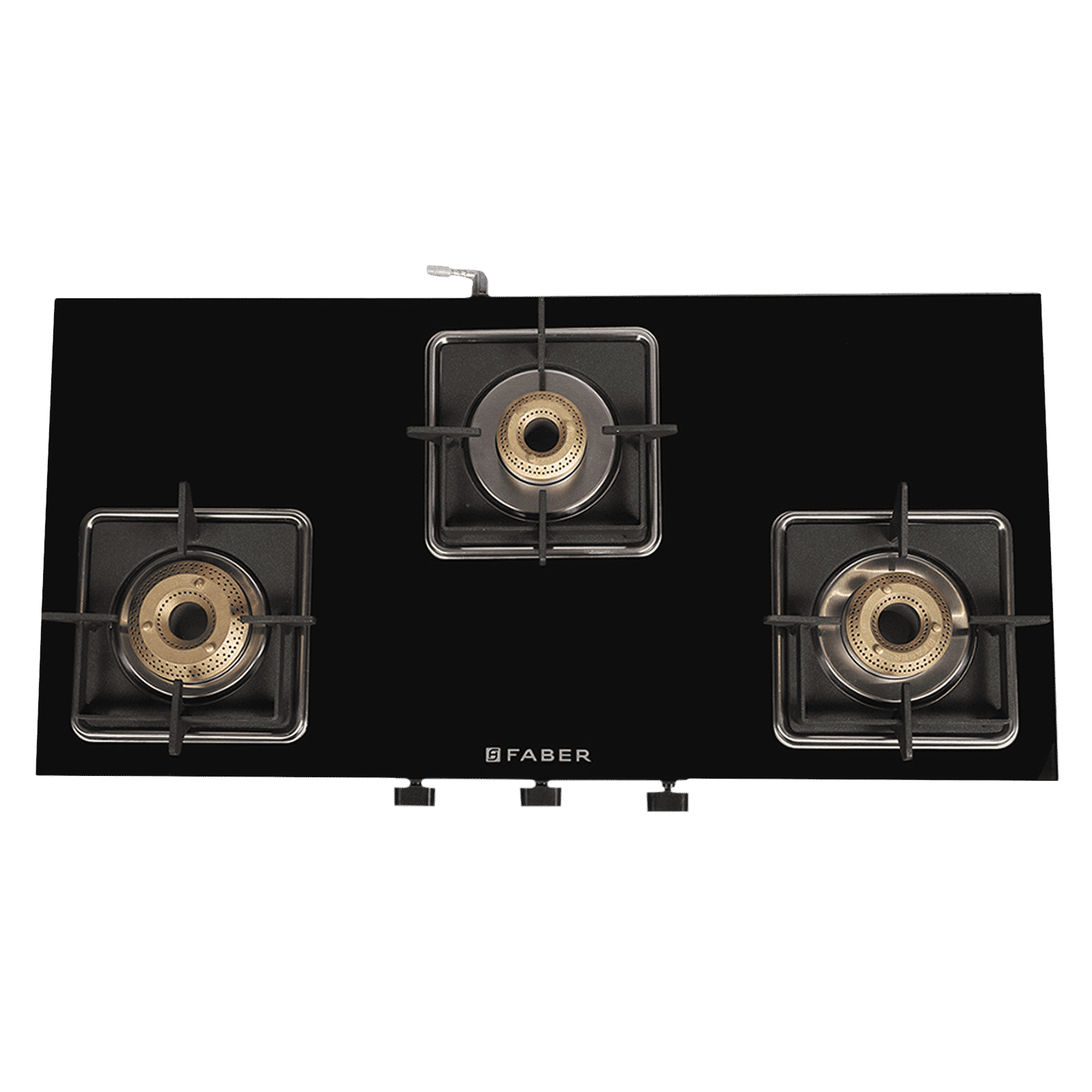 Faber Remo 3BB BK Toughened Glass Top 3 Burner Manual Gas Stove (Premium Quality Knob, Black)_5