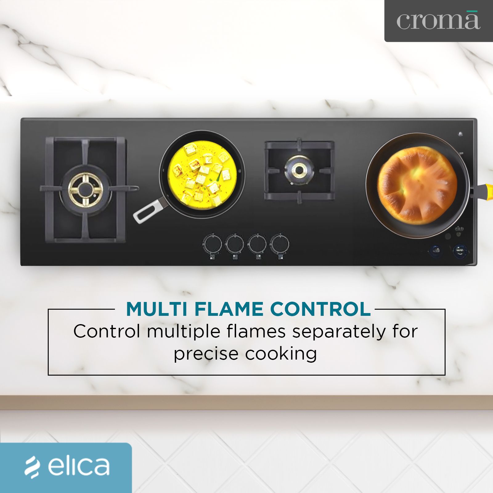 Elica PRO FB MFC 4B 100 DX Glass Top 4 Burner Automatic Electric Hob (Cast Iron Grid, Black)_10