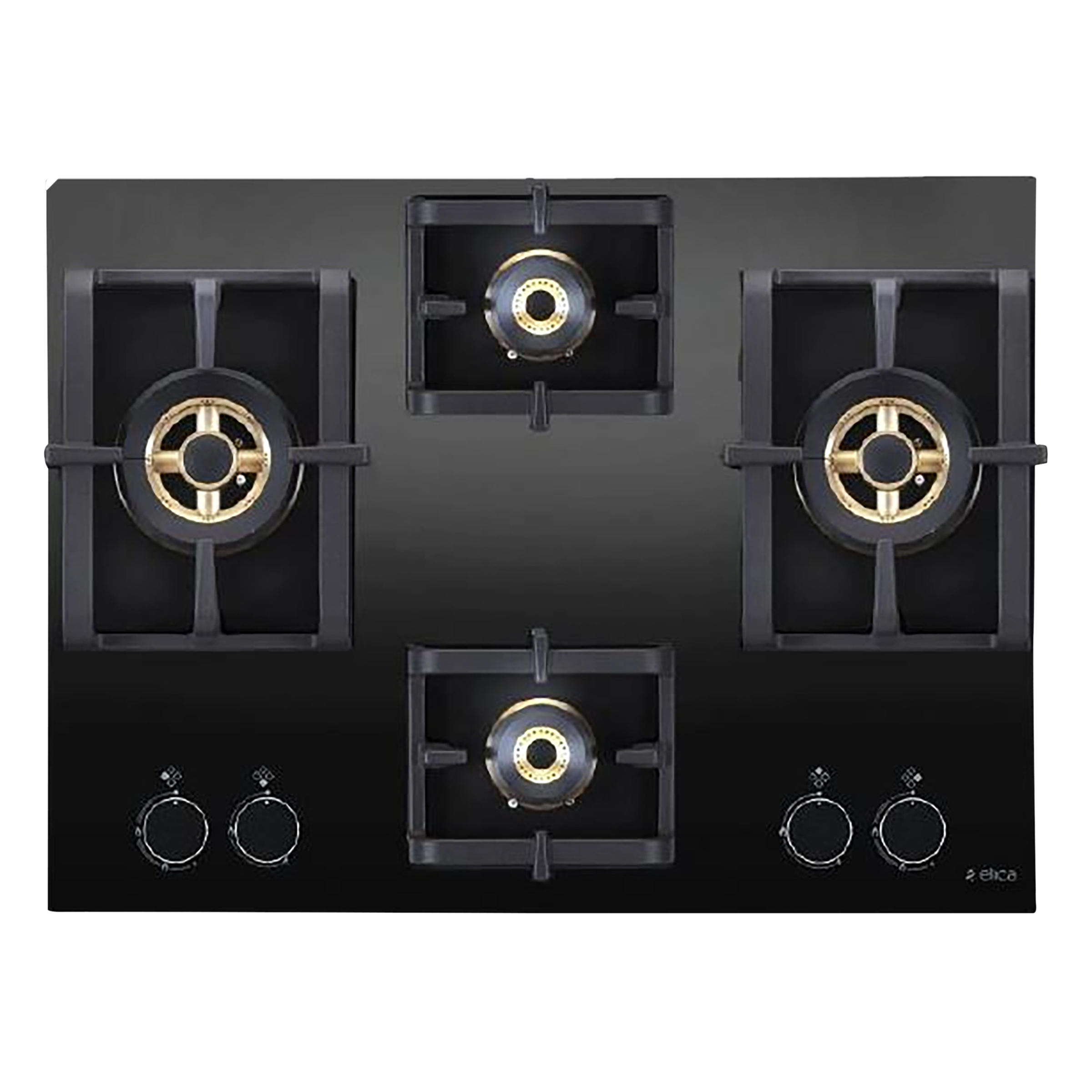 Elica PRO FB MFC 4B 70 DX Glass Top 4 Burner Automatic Electric Hob (Cast Iron Grid, Black)_1