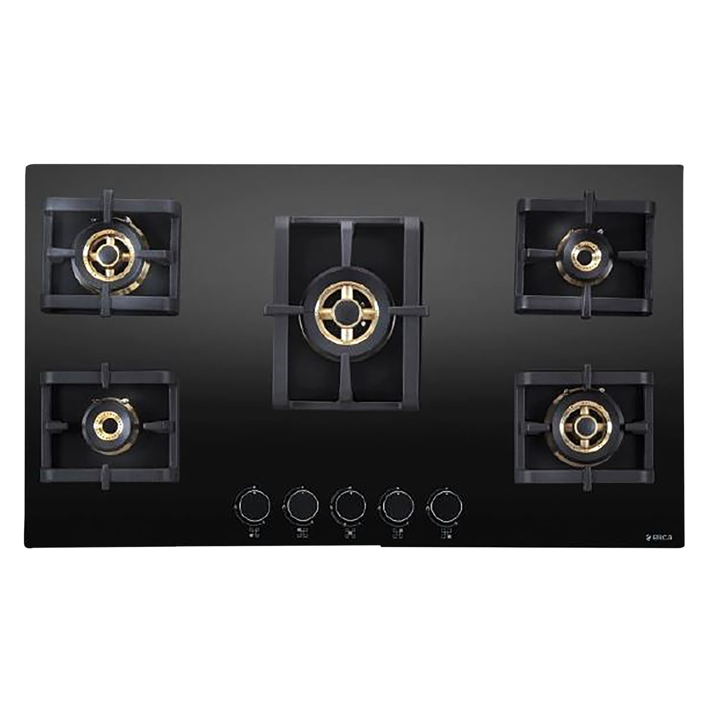 Elica PRO FB MFC 5B 90 MT Glass Top 5 Burner Automatic Electric Hob (Cast Iron Grid, Black)_1