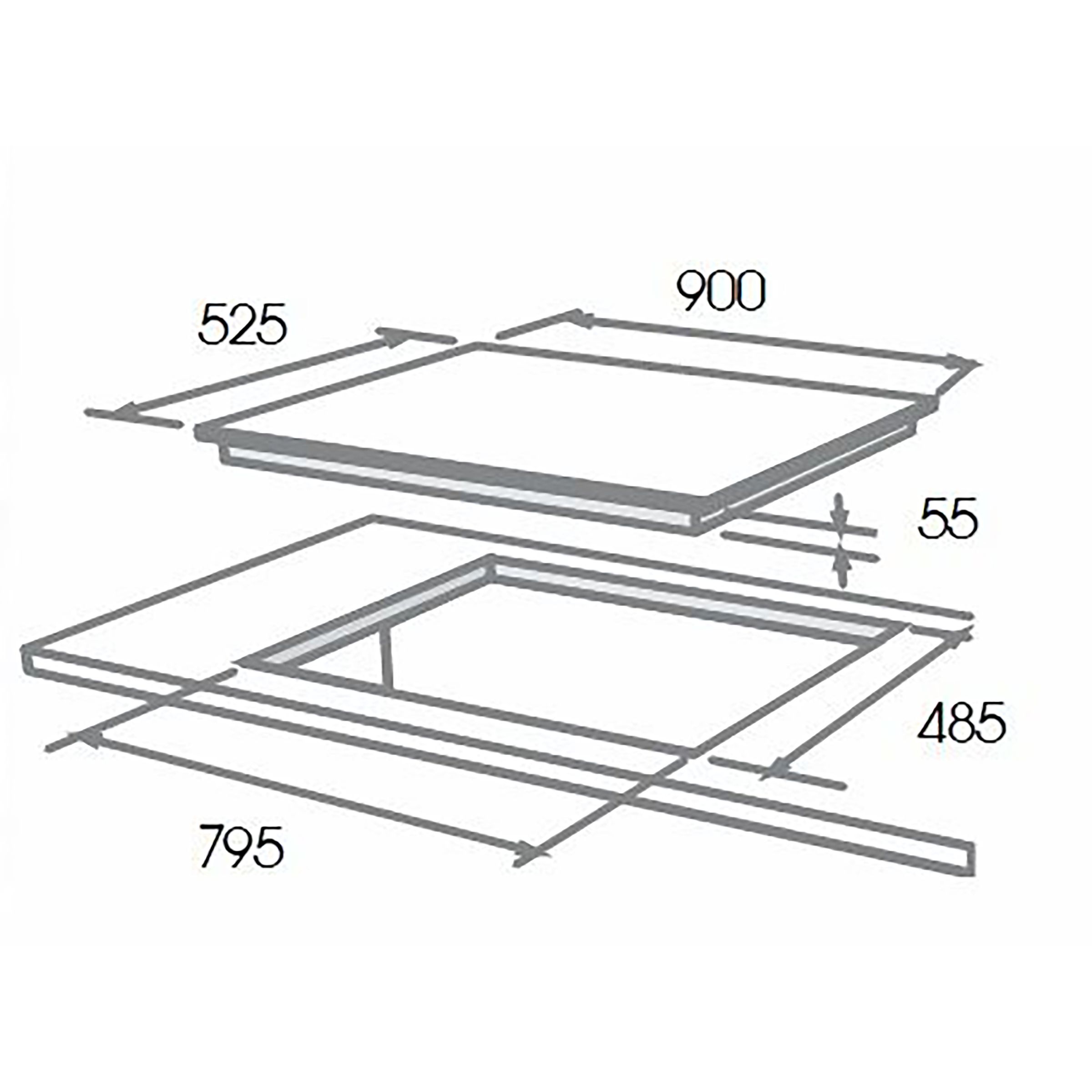Elica PRO FB MFC 5B 90 MT Glass Top 5 Burner Automatic Electric Hob (Cast Iron Grid, Black)_5