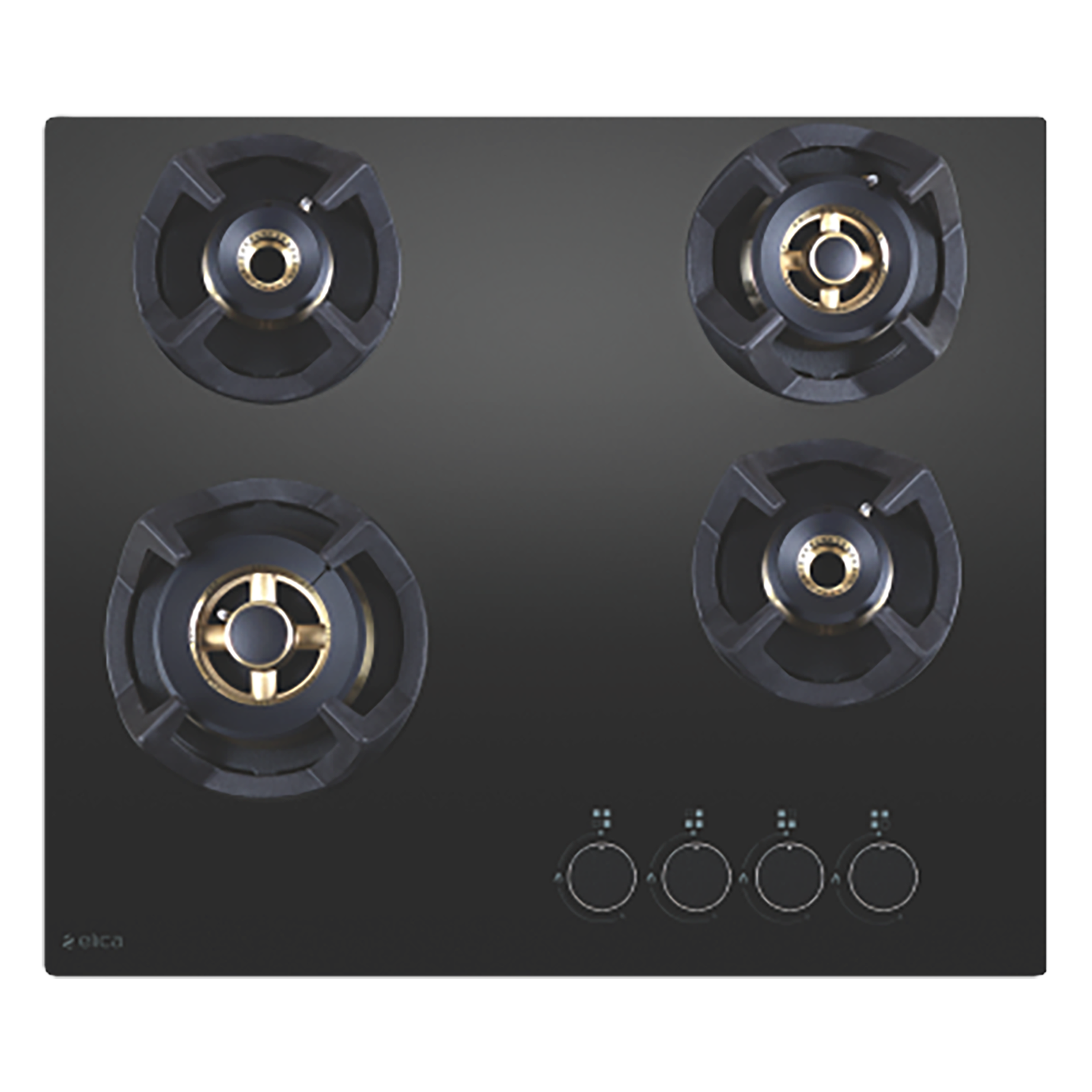 Elica CLASSIC FLEXI FB MFC 4B 60 MT FFD Glass Top 4 Burner Automatic Electric Hob (Heavy Duty Multi Frame Burners, Black)_1
