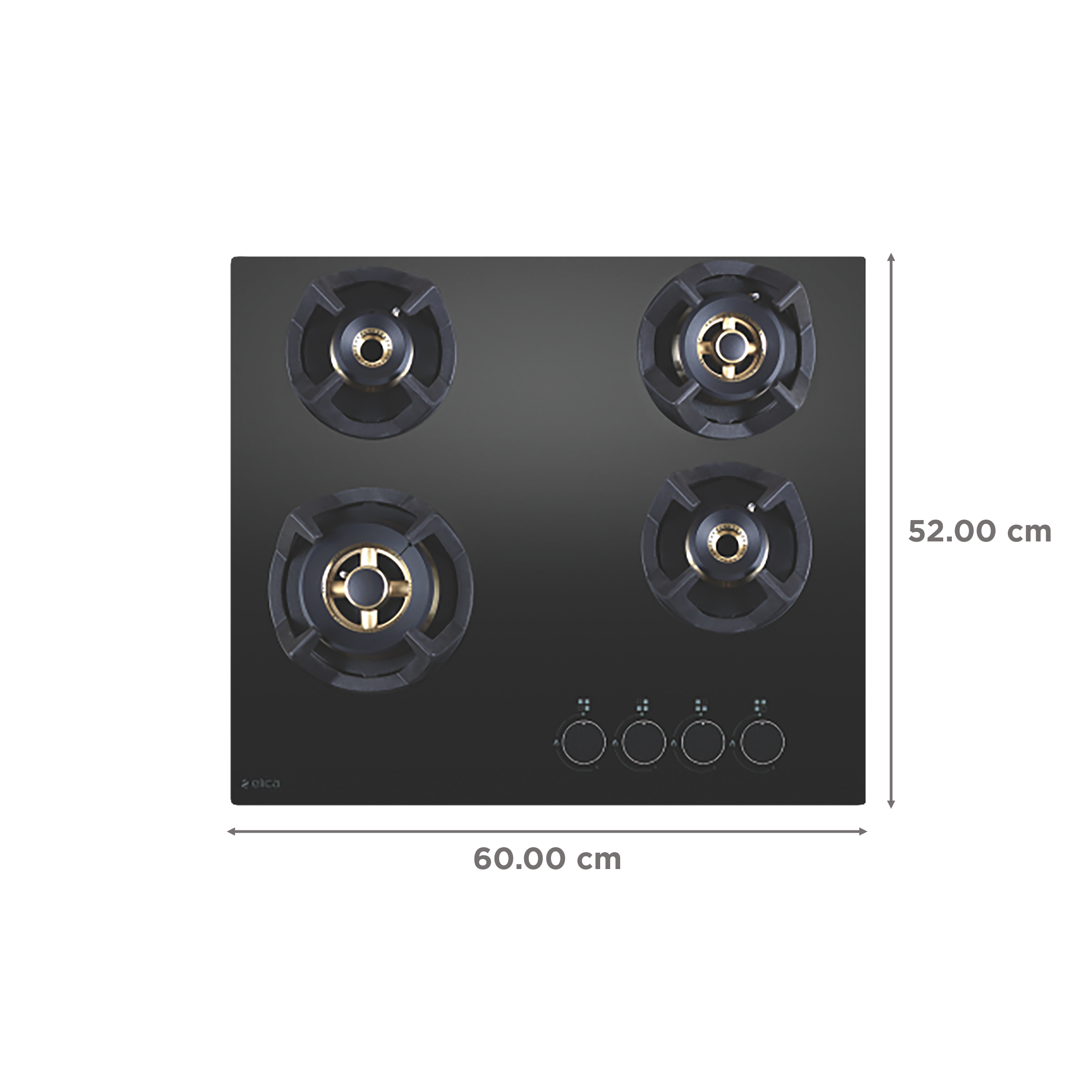 Elica CLASSIC FLEXI FB MFC 4B 60 MT FFD Glass Top 4 Burner Automatic Electric Hob (Heavy Duty Multi Frame Burners, Black)_2