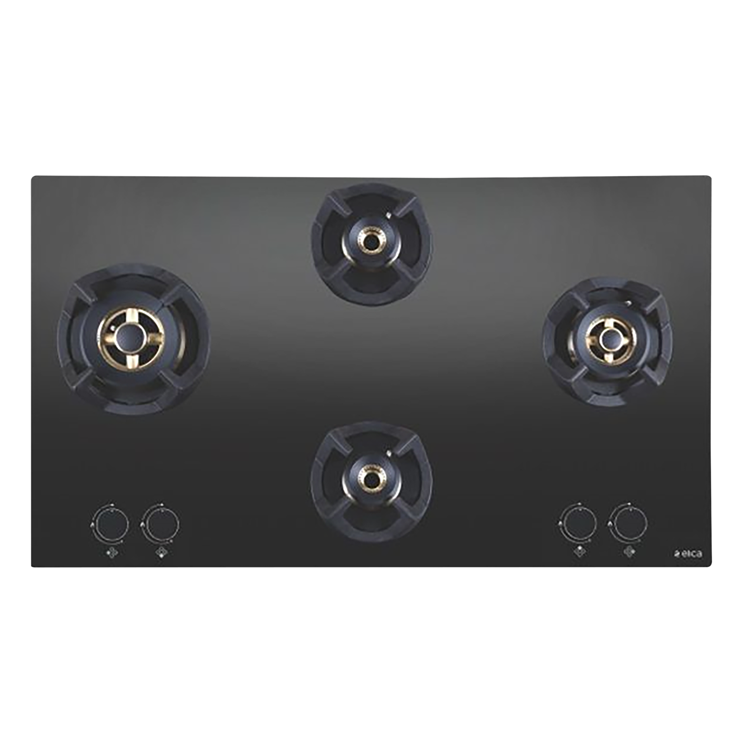Elica CLASSIC FLEXI FB MFC 4B 70 MT FFD Glass Top 4 Burner Automatic Electric Hob (Round Metallic Knob, Black)_1