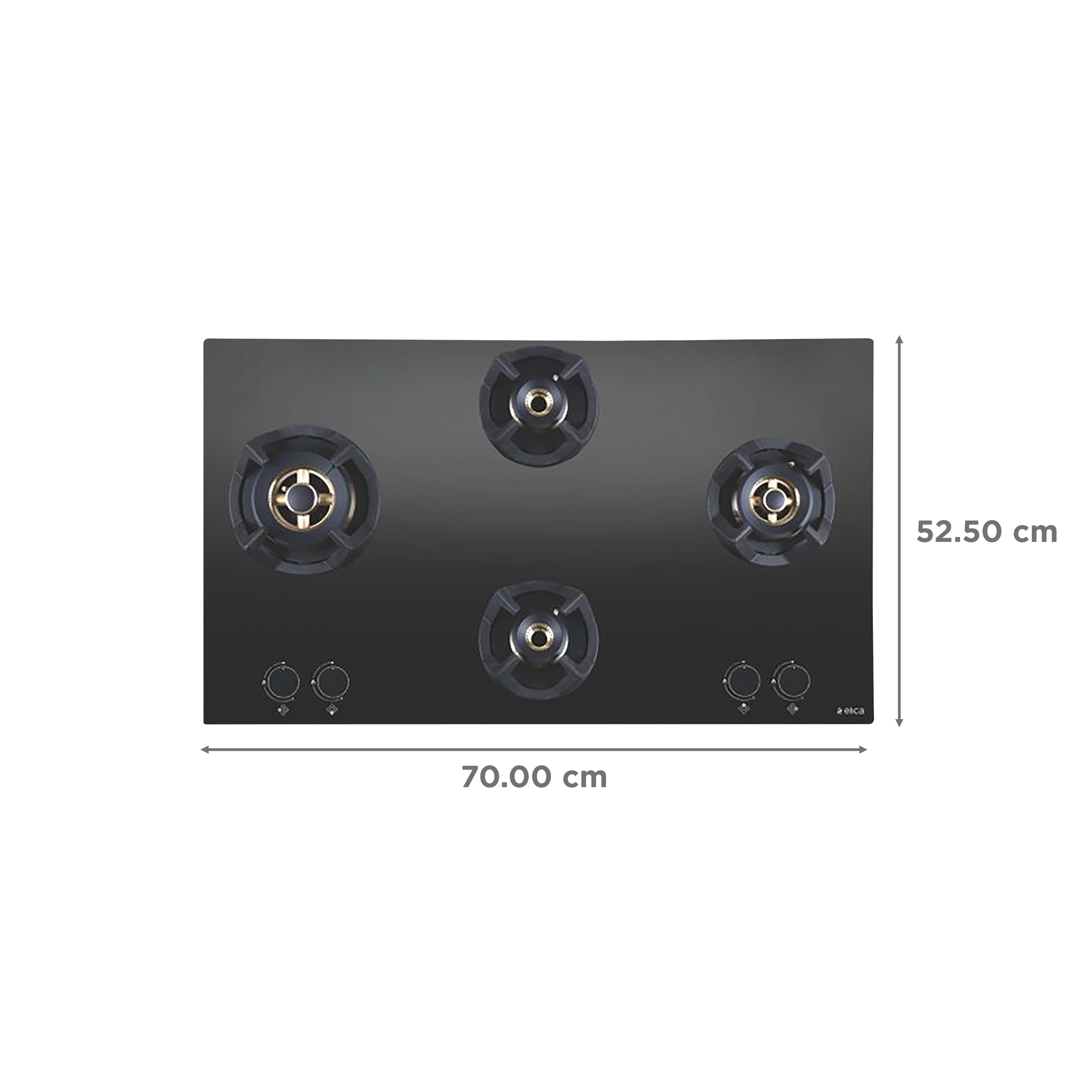 Elica CLASSIC FLEXI FB MFC 4B 70 MT FFD Glass Top 4 Burner Automatic Electric Hob (Round Metallic Knob, Black)_2