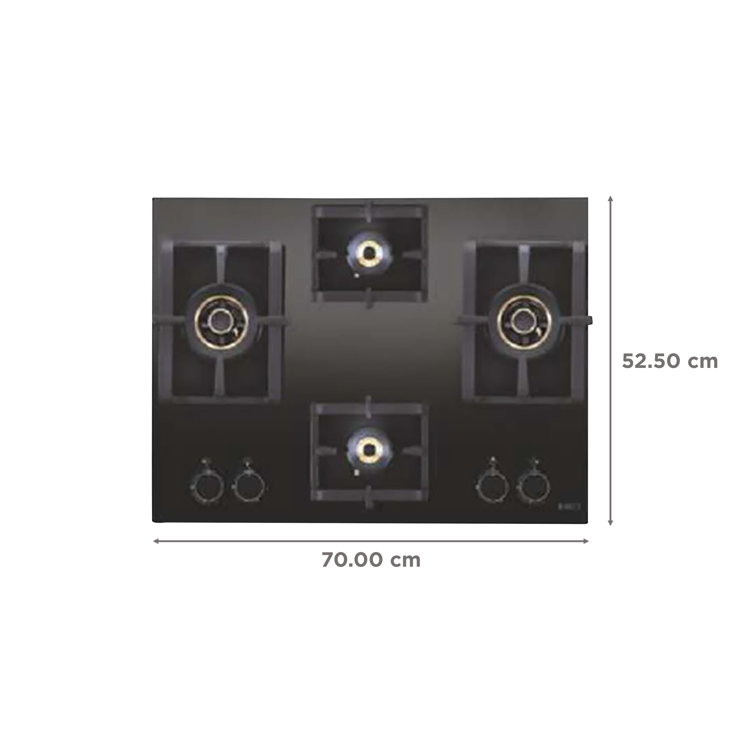 Elica PRO AB MFC 4B 70 DX FFD Glass Top 4 Burner Automatic Electric Hob (Cast Iron Grill Rack, Black)_2