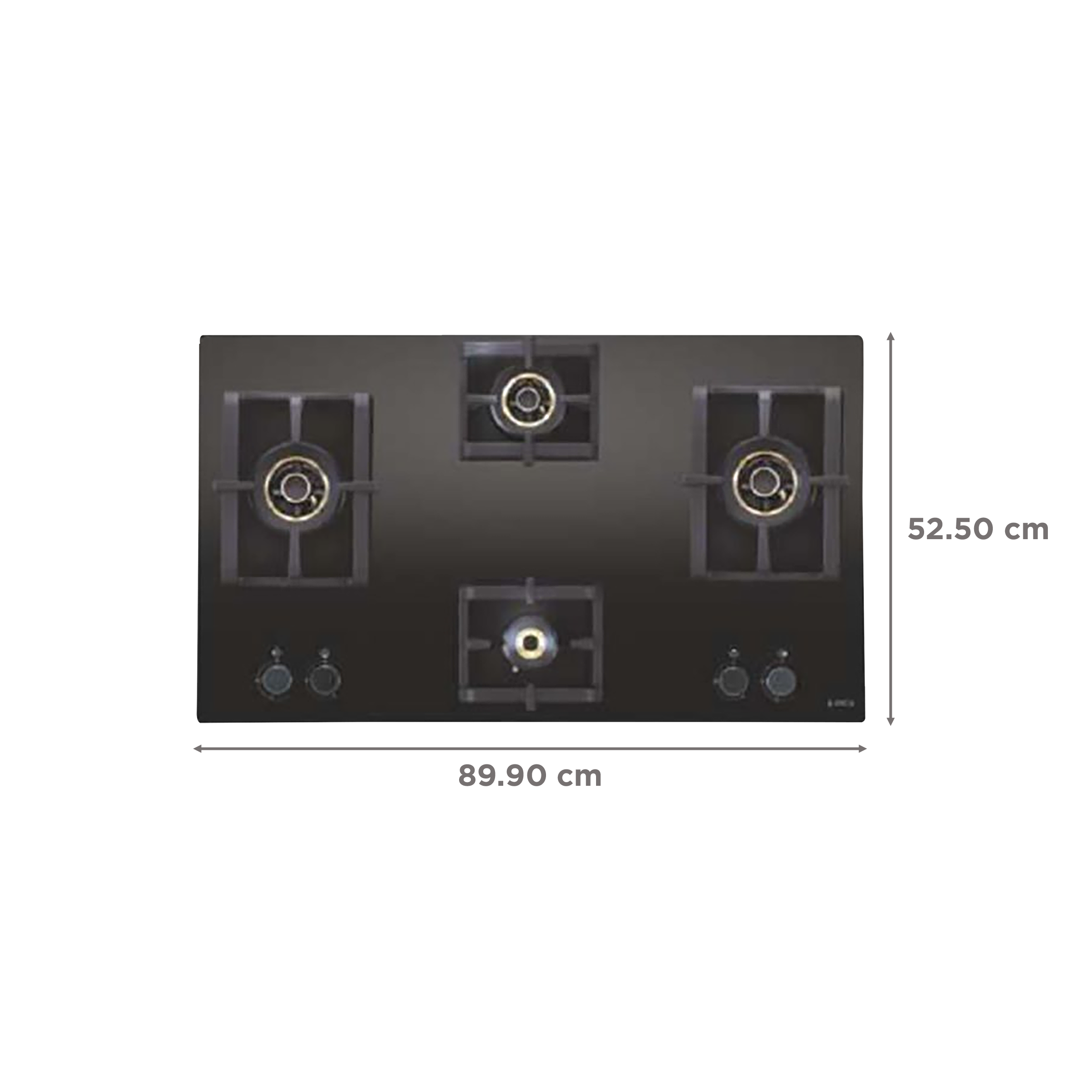 Elica PRO AB MFC 4B 91 DX FFD Glass Top 4 Burner Automatic Electric Hob (Cast Iron Grid, Black)_2
