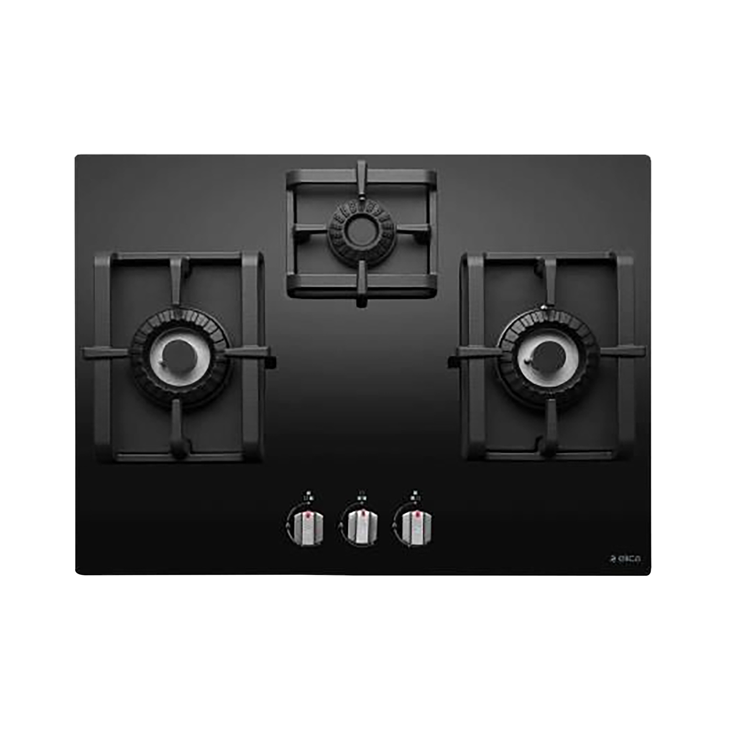 Elica PRO MFC 3B 70 DX SWIRL FFD N Glass Top 3 Burner Automatic Electric Hob (Cast Iron Grill Rack, Black)_1