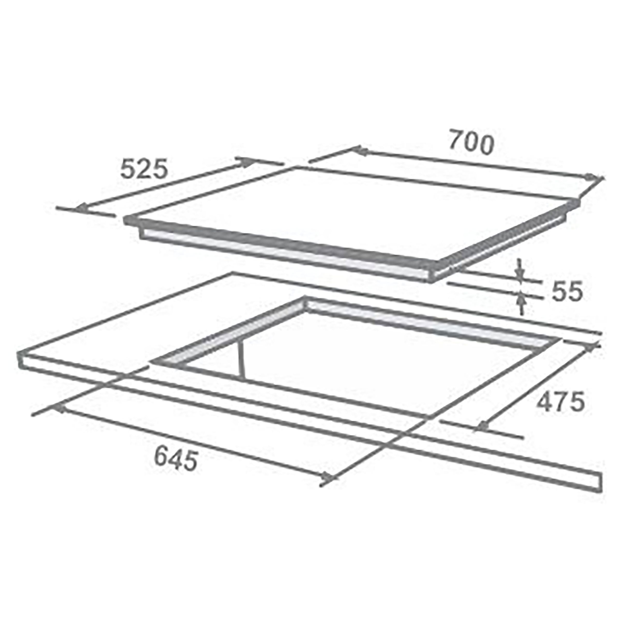 Elica PRO MFC 3B 70 DX SWIRL FFD N Glass Top 3 Burner Automatic Electric Hob (Cast Iron Grill Rack, Black)_4