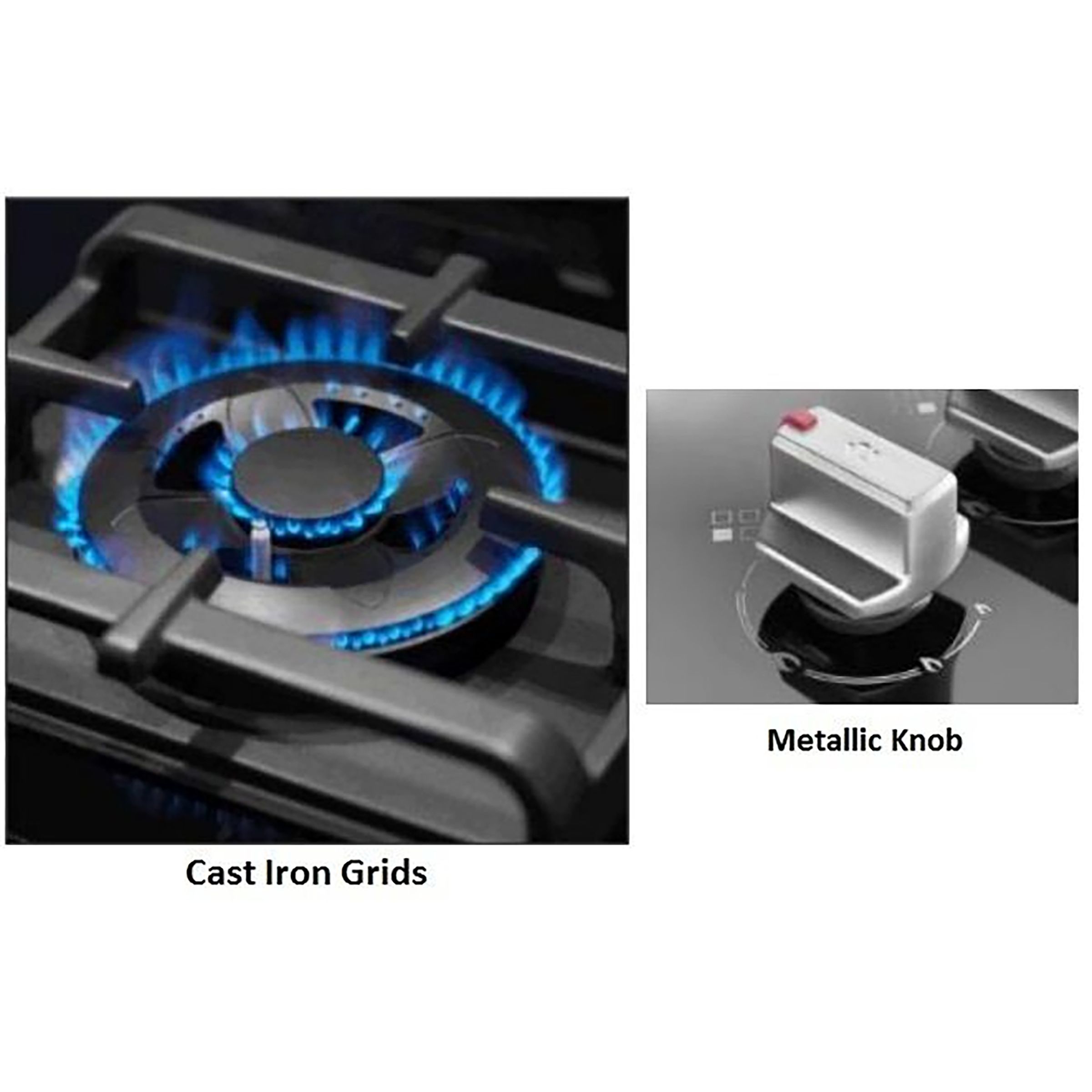 Elica PRO MFC 3B 70 DX SWIRL FFD N Glass Top 3 Burner Automatic Electric Hob (Cast Iron Grill Rack, Black)_5