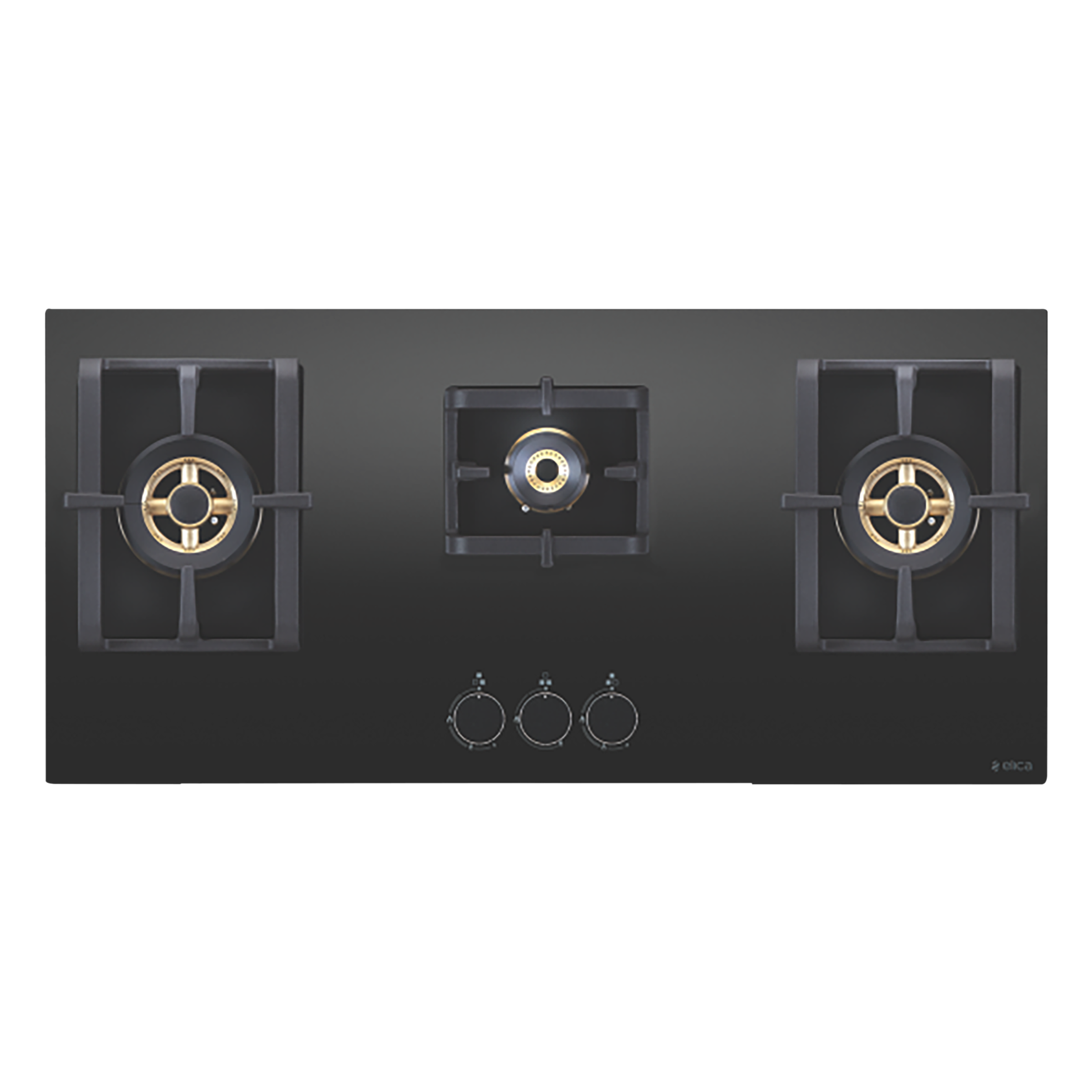 Elica PRO FB MFC 3B 90 DX FFD Glass Top 3 Burner Automatic Electric Hob (Round Metallic Knob, Black)_1
