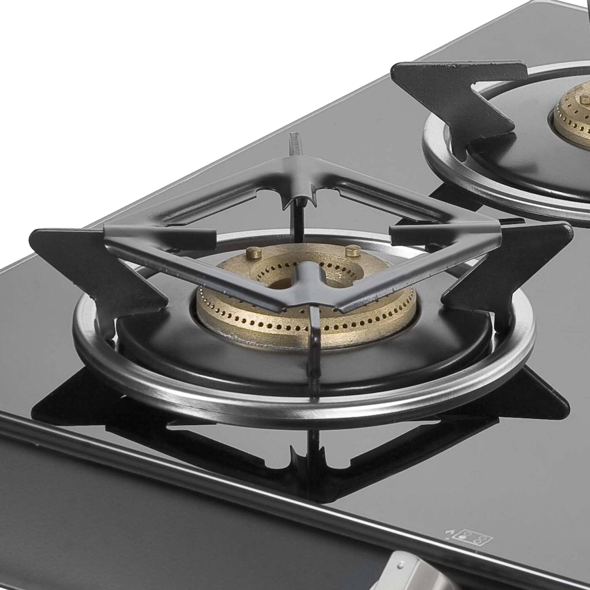 KAFF CTB584B Toughened Glass Top 4 Burner Manual Gas Stove (Heavy Duty Pan Support, Black)_6