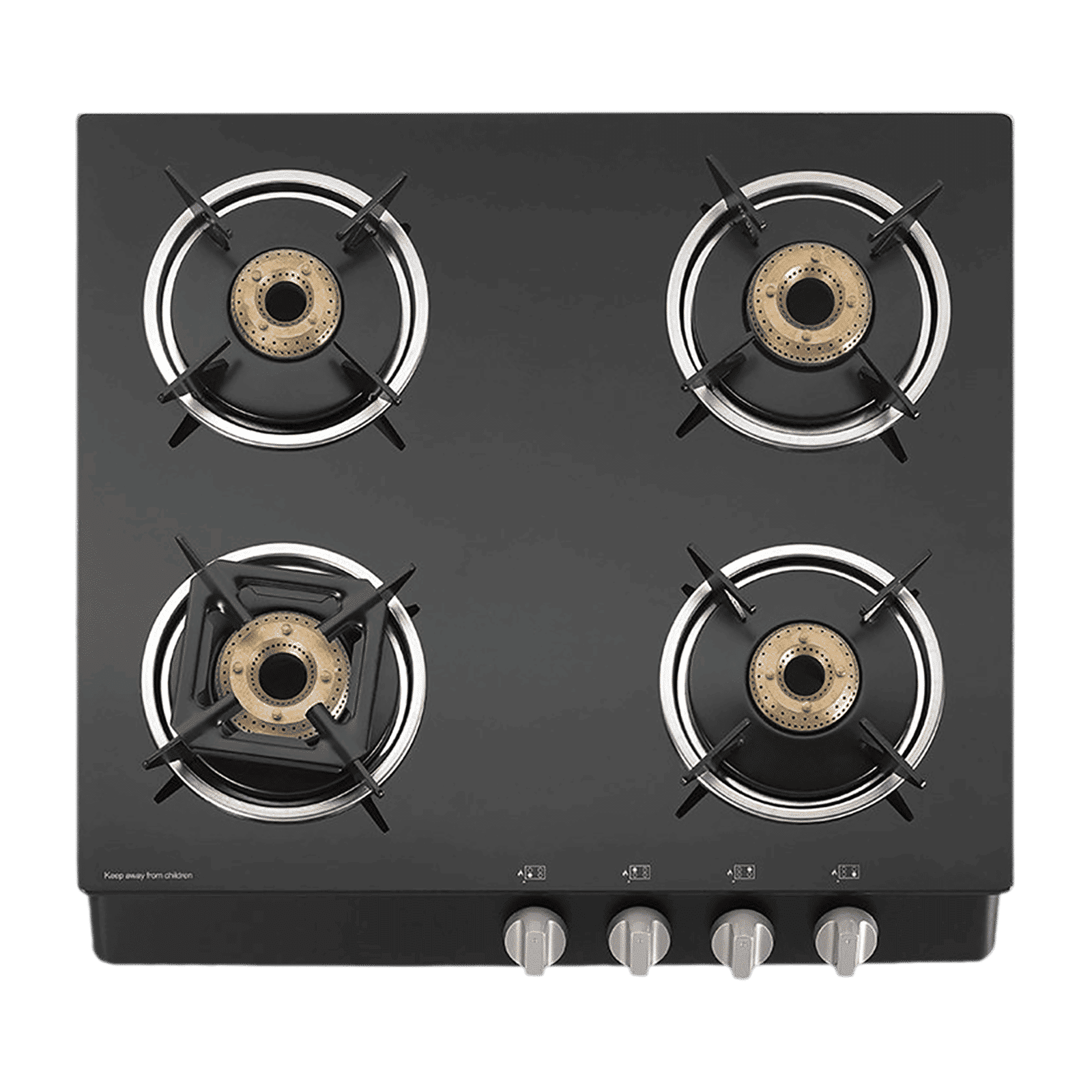 KAFF CTB584BAI Toughened Glass Top 4 Burner Automatic Gas Stove (Heavy Duty Pan Support, Black)_5