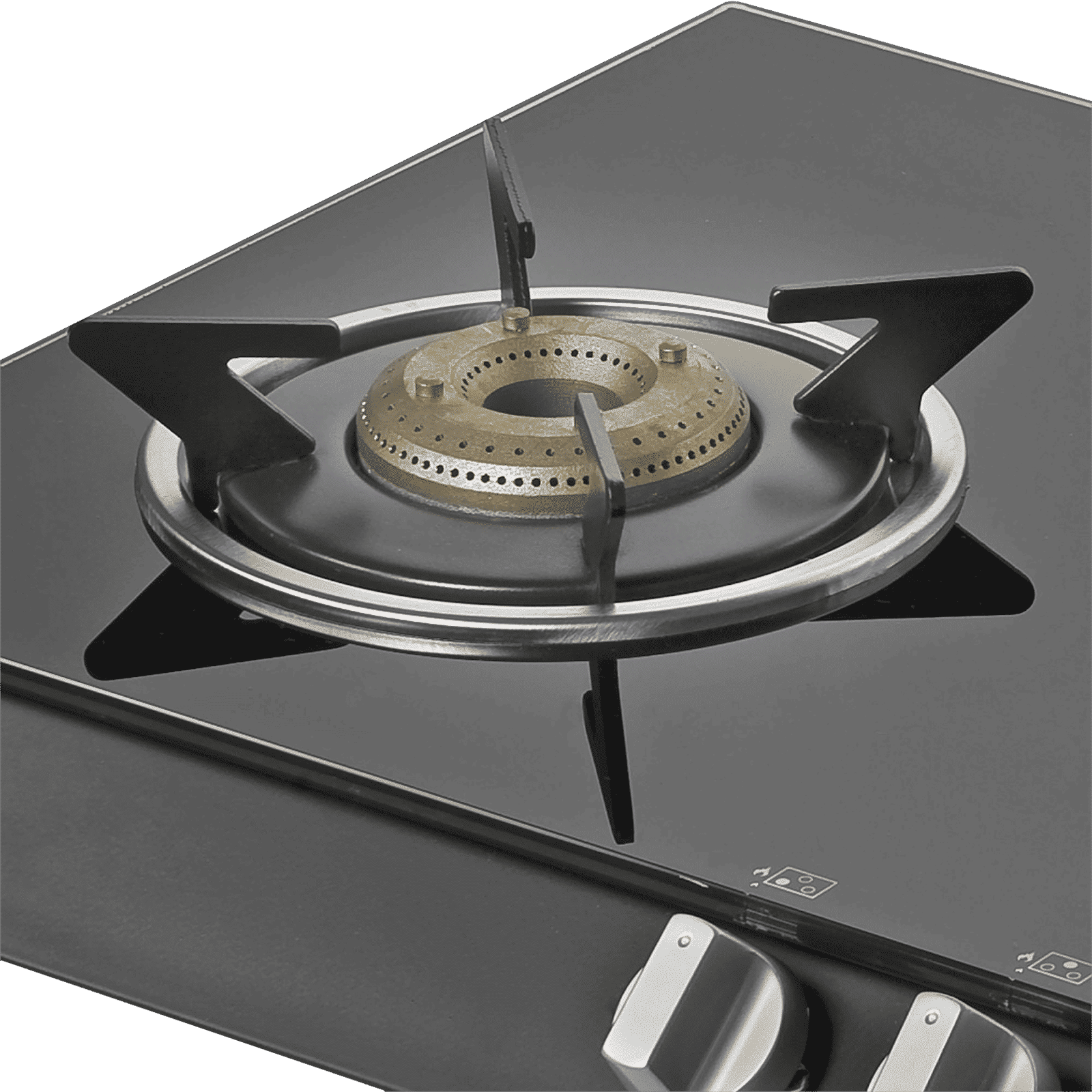 KAFF CTB713B Toughened Glass Top 3 Burner Manual Gas Stove (Heavy Duty Pan Support, Black)_4