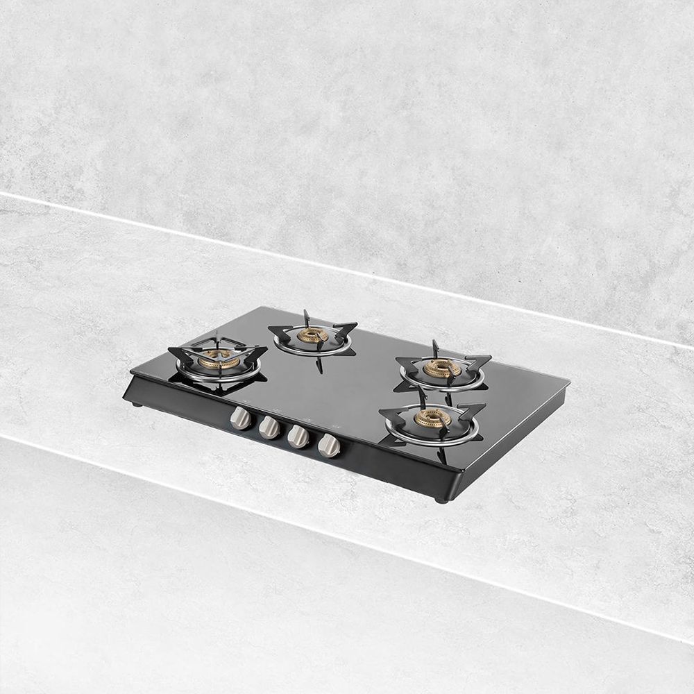 KAFF CTB694B Toughened Glass Top 4 Burner Manual Gas Stove (Heavy Duty Pan Support, Black)_10