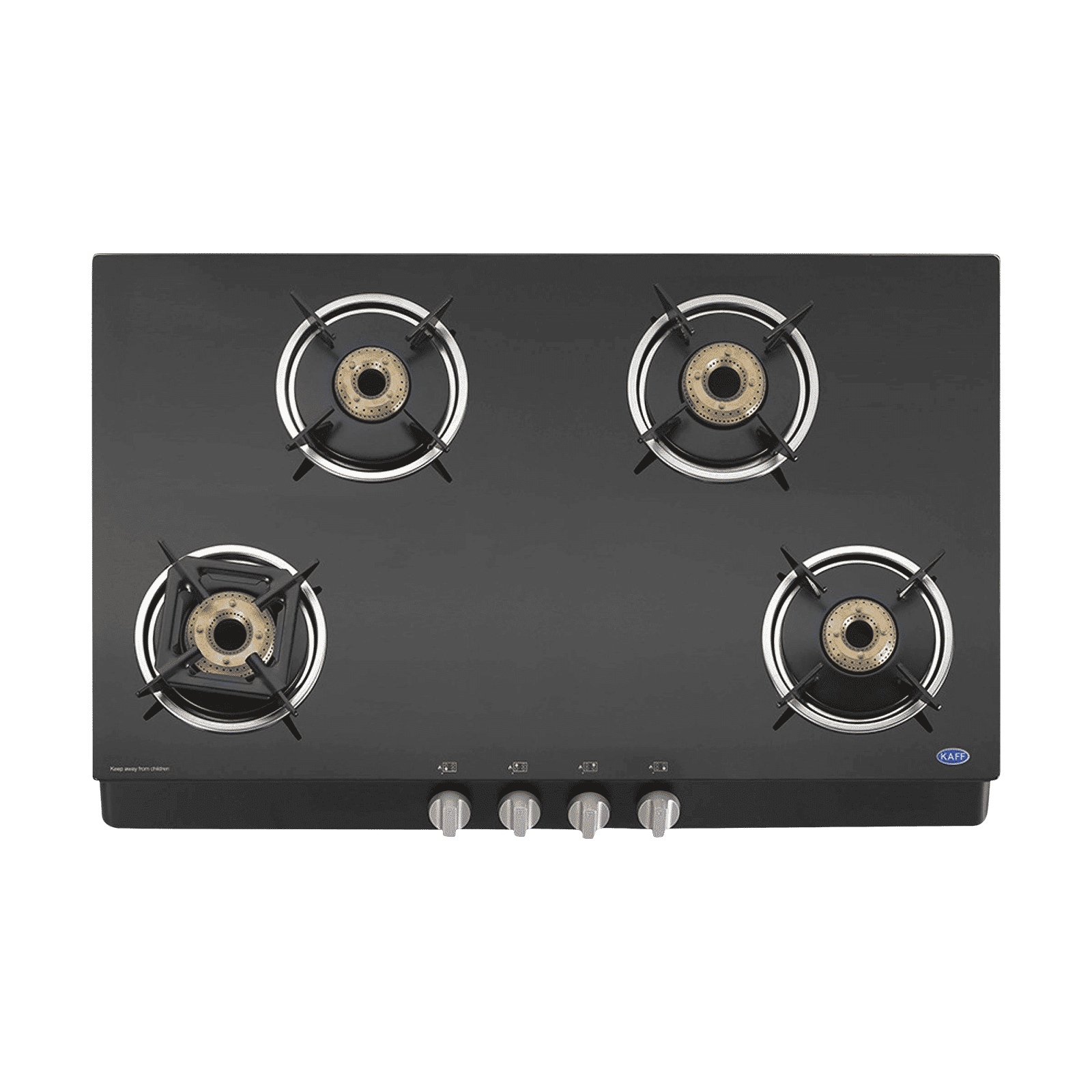 KAFF CTB694B Toughened Glass Top 4 Burner Manual Gas Stove (Heavy Duty Pan Support, Black)_6