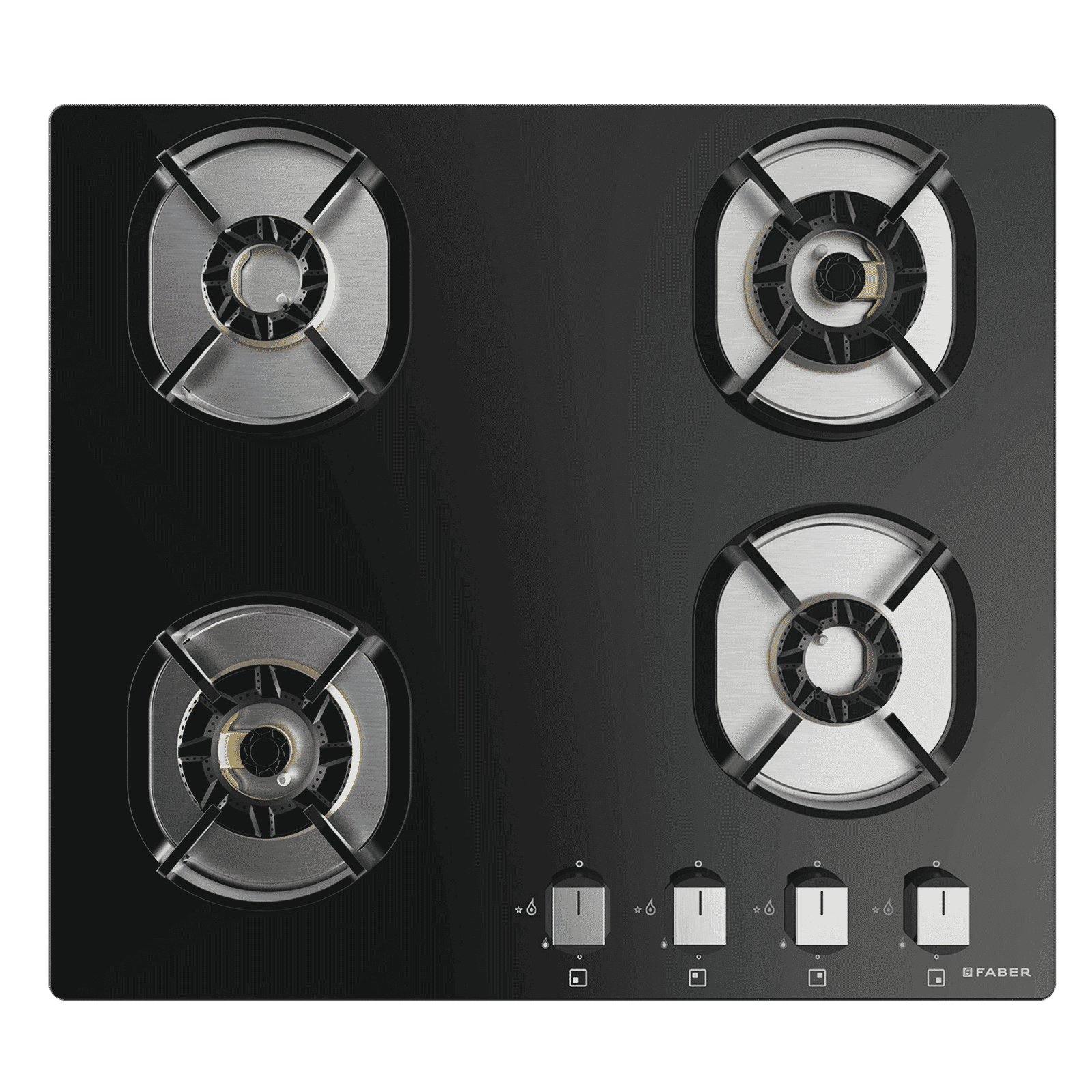 Faber Nexus IND Star HT654 CRS BR CI AI Toughened Glass Top 4 Burner Automatic Electric Hob (Flame Failure Device, Black)_9