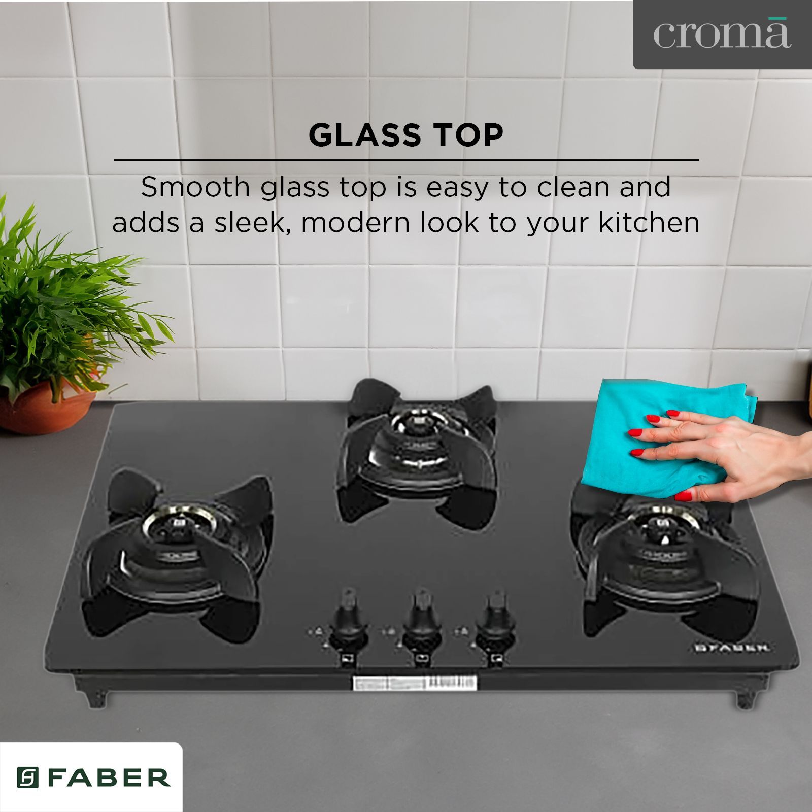 Faber Ultima HT723 CRS BR CI AI Toughened Glass Top 3 Burner Automatic Electric Hob (Premium Quality Knob, Black)_16