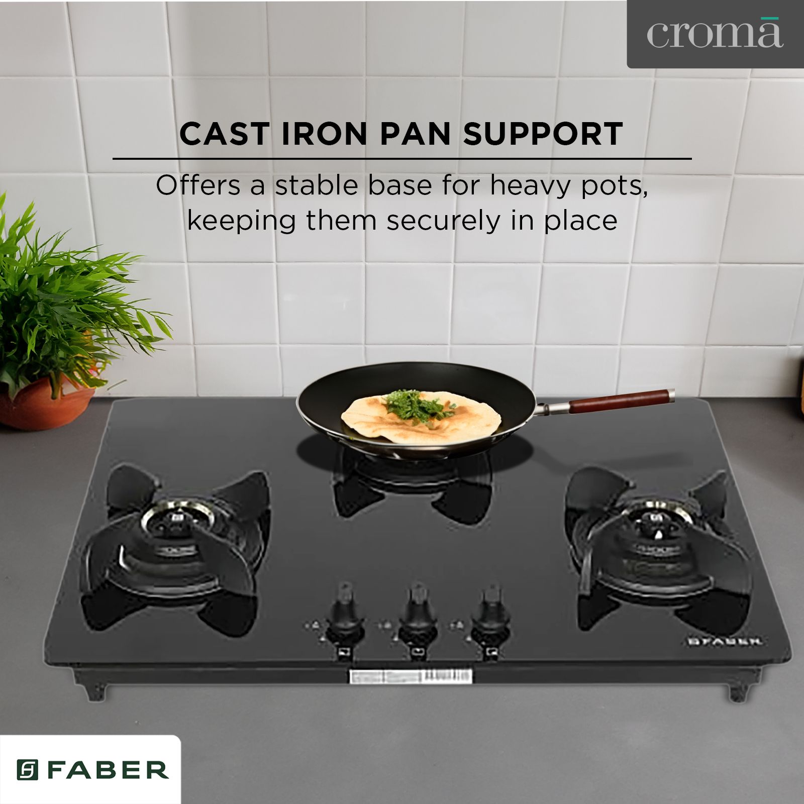 Faber Ultima HT723 CRS BR CI AI Toughened Glass Top 3 Burner Automatic Electric Hob (Premium Quality Knob, Black)_17