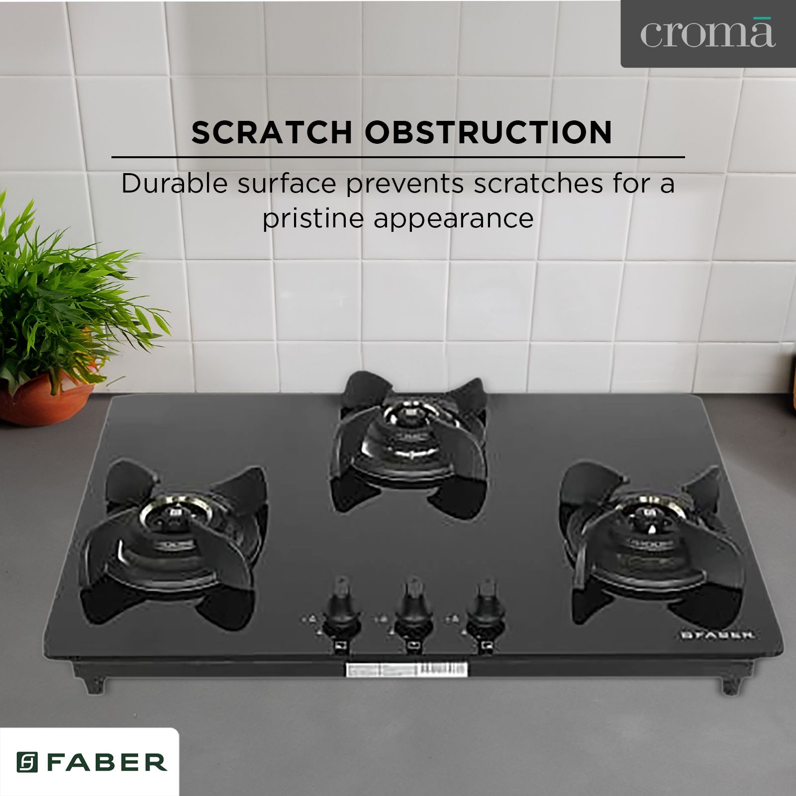 Faber Ultima HT723 CRS BR CI AI Toughened Glass Top 3 Burner Automatic Electric Hob (Premium Quality Knob, Black)_19