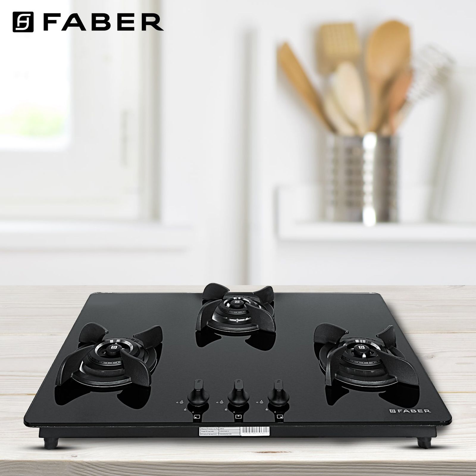 Faber Ultima HT723 CRS BR CI AI Toughened Glass Top 3 Burner Automatic Electric Hob (Premium Quality Knob, Black)_10