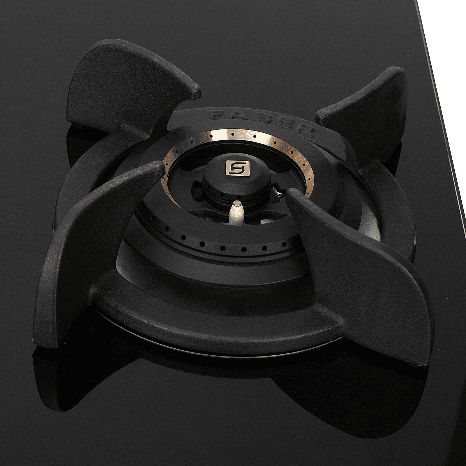 Faber Ultima HT724 CRS BR CI AI Toughened Glass Top 4 Burner Automatic Electric Hob (Premium Quality Knob, Black)_4