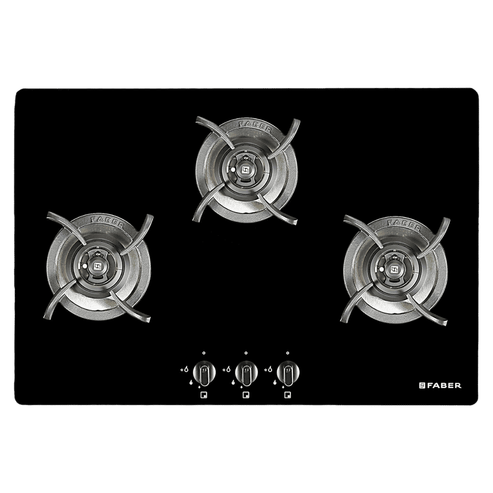 Faber Ultima Plus HT783 CRS BR CI AI Toughened Glass Top 3 Burner Automatic Hob (Cast Iron Pan Support, Black)_6