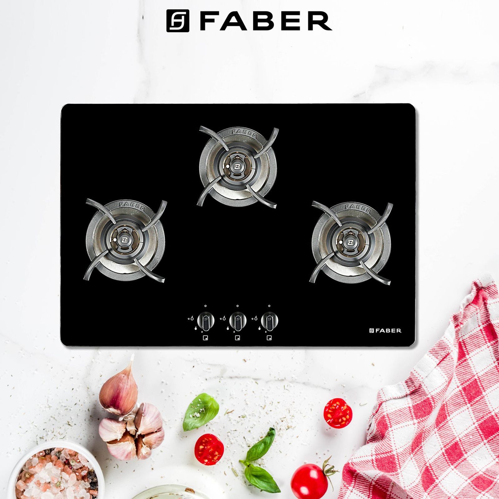 Faber Ultima Plus HT783 CRS BR CI AI Toughened Glass Top 3 Burner Automatic Hob (Cast Iron Pan Support, Black)_9