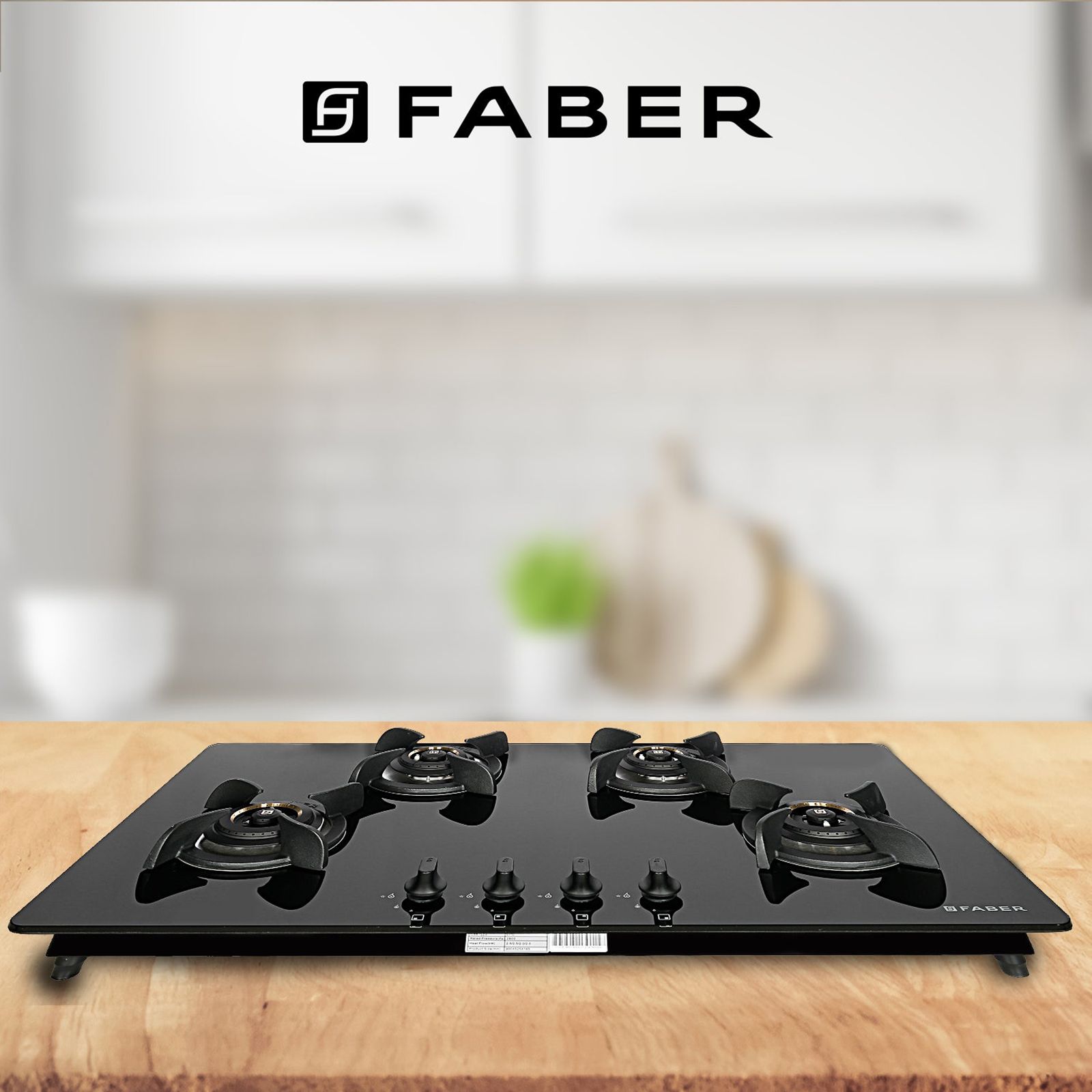 Faber Ultima HT904 CRS BR CI AI Toughened Glass Top 4 Burner Automatic Electric Hob (Premium Quality Knob, Black)_11