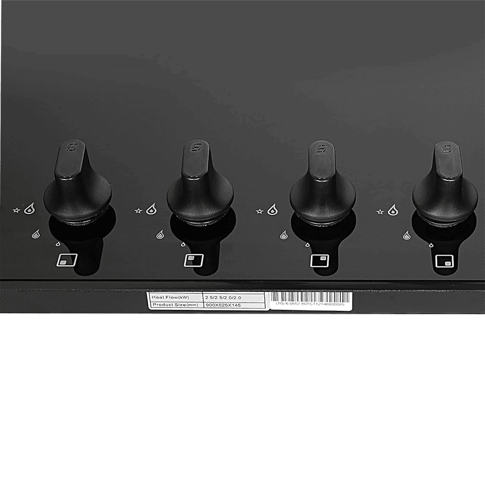Faber Ultima Plus HT904 CRS BR CI AI Toughened Glass Top 4 Burner Automatic Electric Hob (Premium Quality Knob, Black)_5