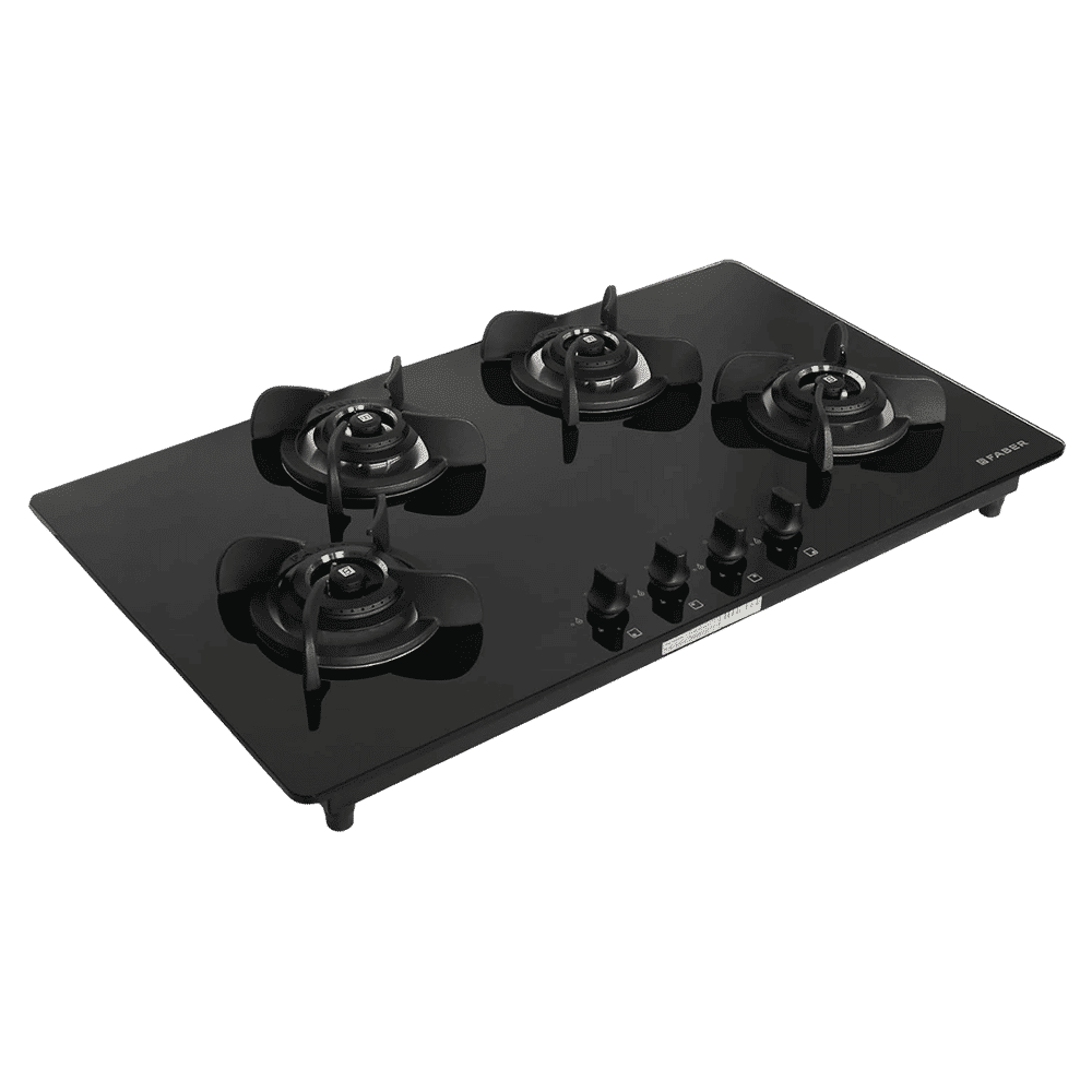 Faber Ultima Plus HT904 CRS BR CI AI Toughened Glass Top 4 Burner Automatic Electric Hob (Premium Quality Knob, Black)_8