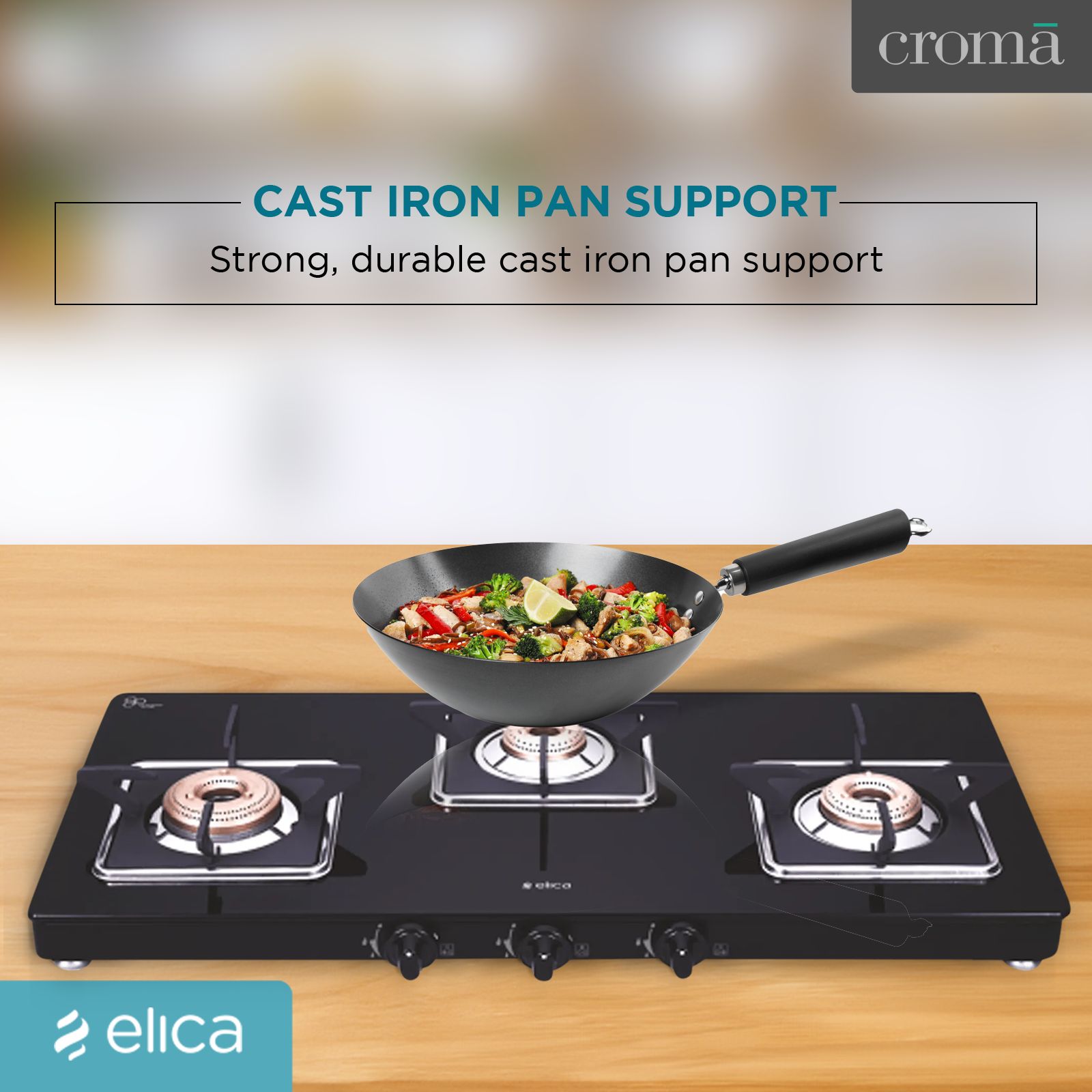 elica 773 CT VETRO (SLIMLINE SPF AI) Toughened Glass Top 3 Burner Automatic Gas Stove (Square Euro Coated Grids, Black) elica 773 CT VETRO (SLIMLINE SPF AI) Toughened Glass Top 3 Burner Automatic Gas Stove (Square Euro Coated Grids, Black)_7