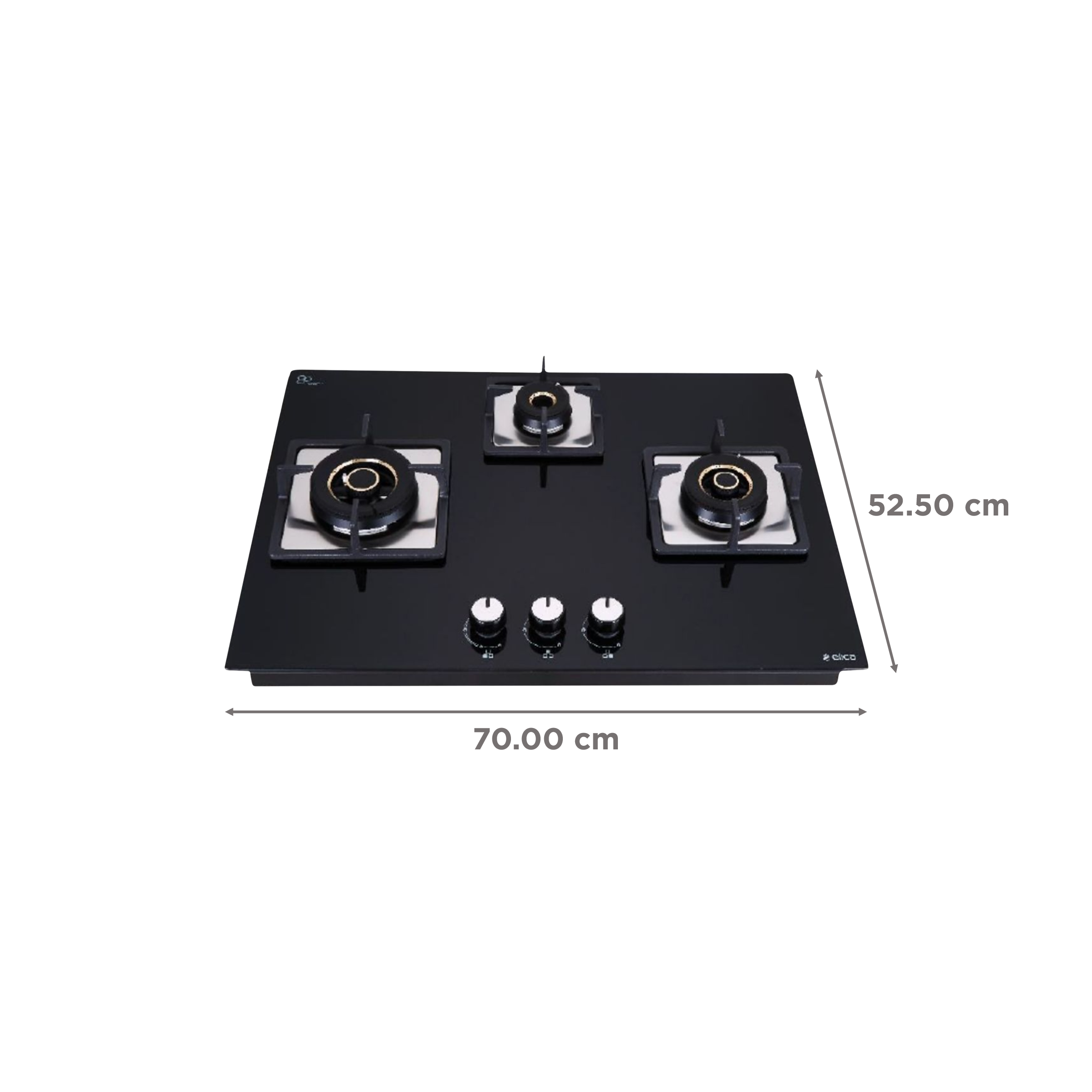 Elica FLEXI MFC AB 370 MT Toughened Glass Top 3 Burner Automatic Electric Hob (Cast Iron Grid, Black)_2