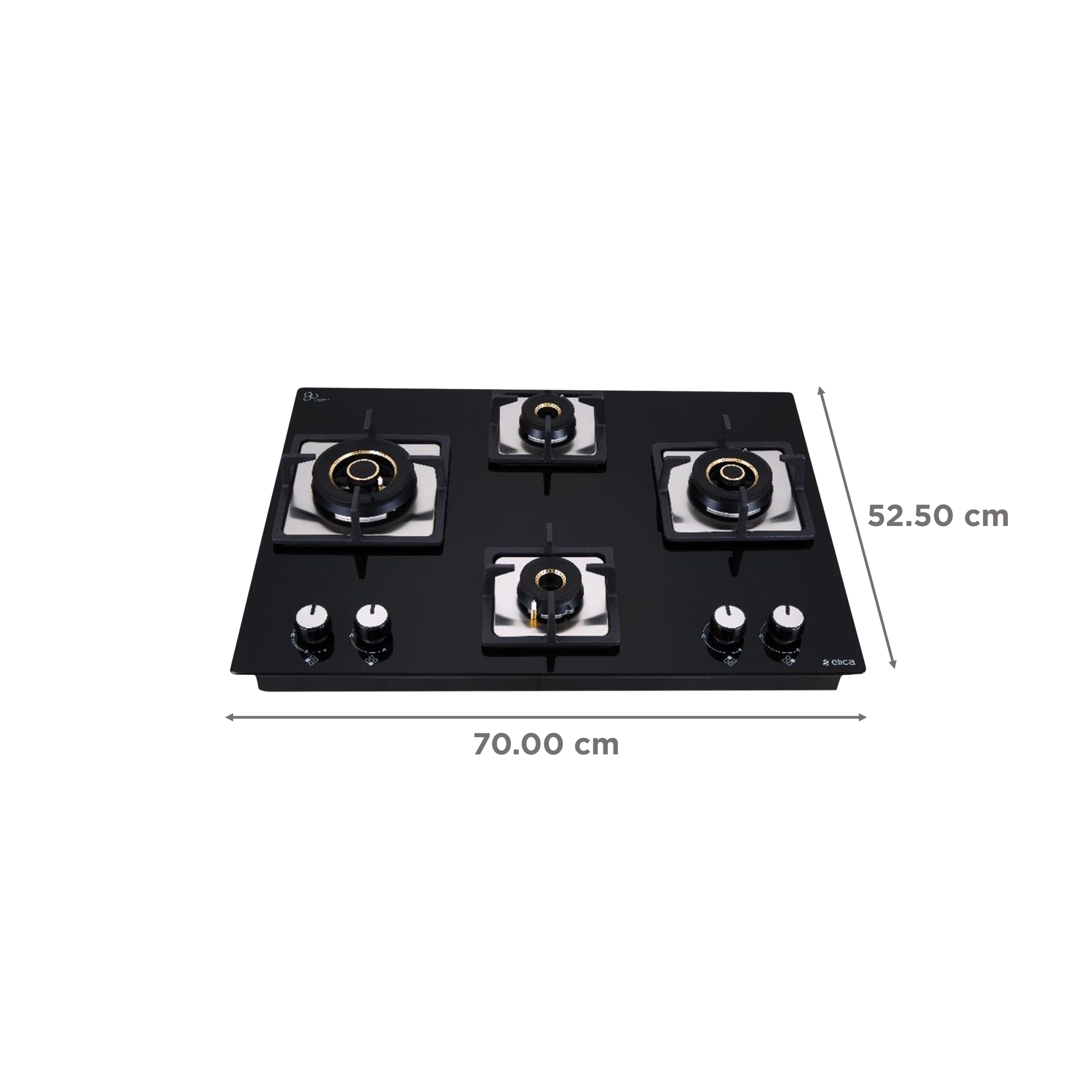 Elica FLEXI MFC AB 470 MT Toughened Glass Top 4 Burner Automatic Electric Hob (Cast Iron Grid, Black)_2