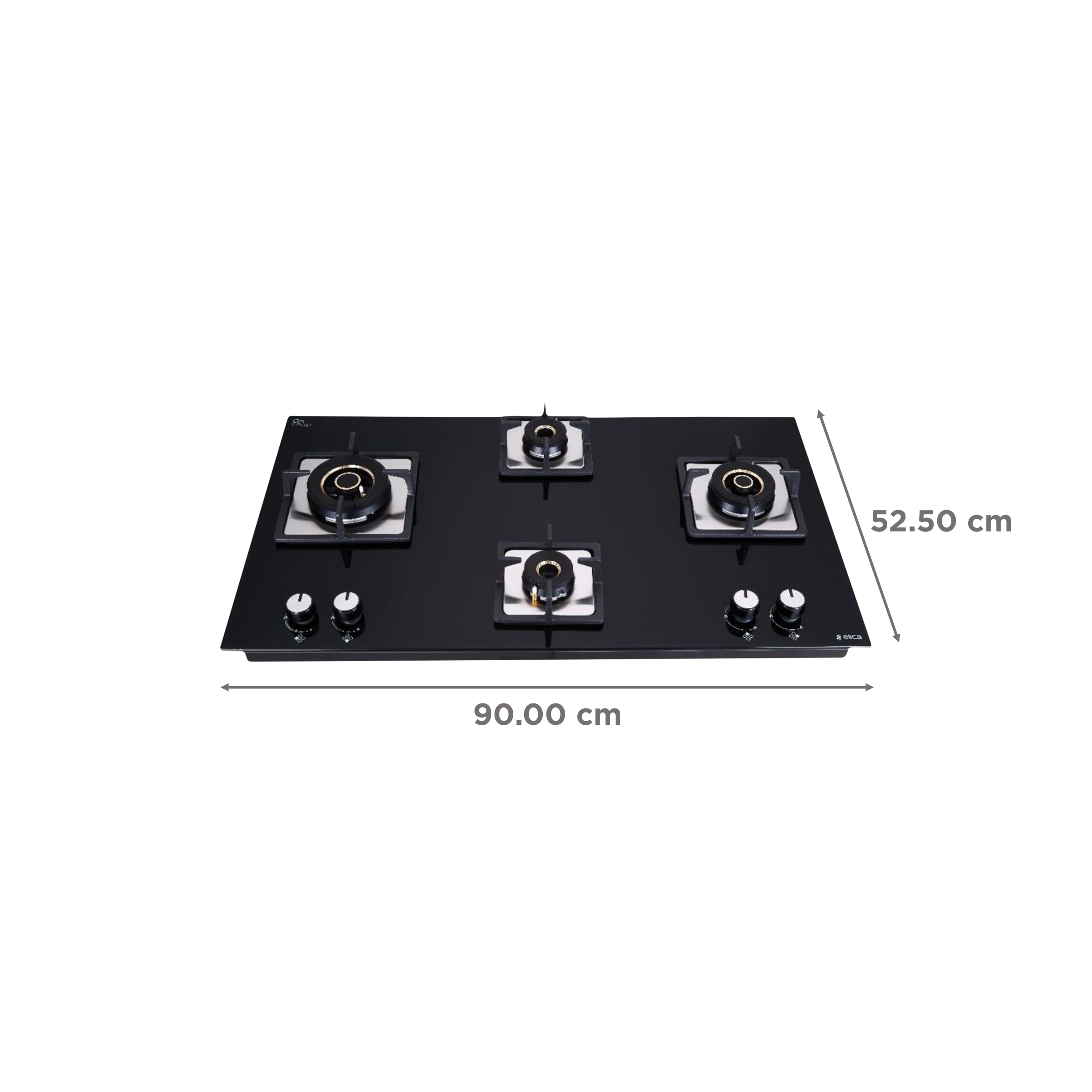 Elica FLEXI MFC AB 491 MT Toughened Glass Top 4 Burner Automatic Electric Hob (Cast Iron Grid, Black)_2