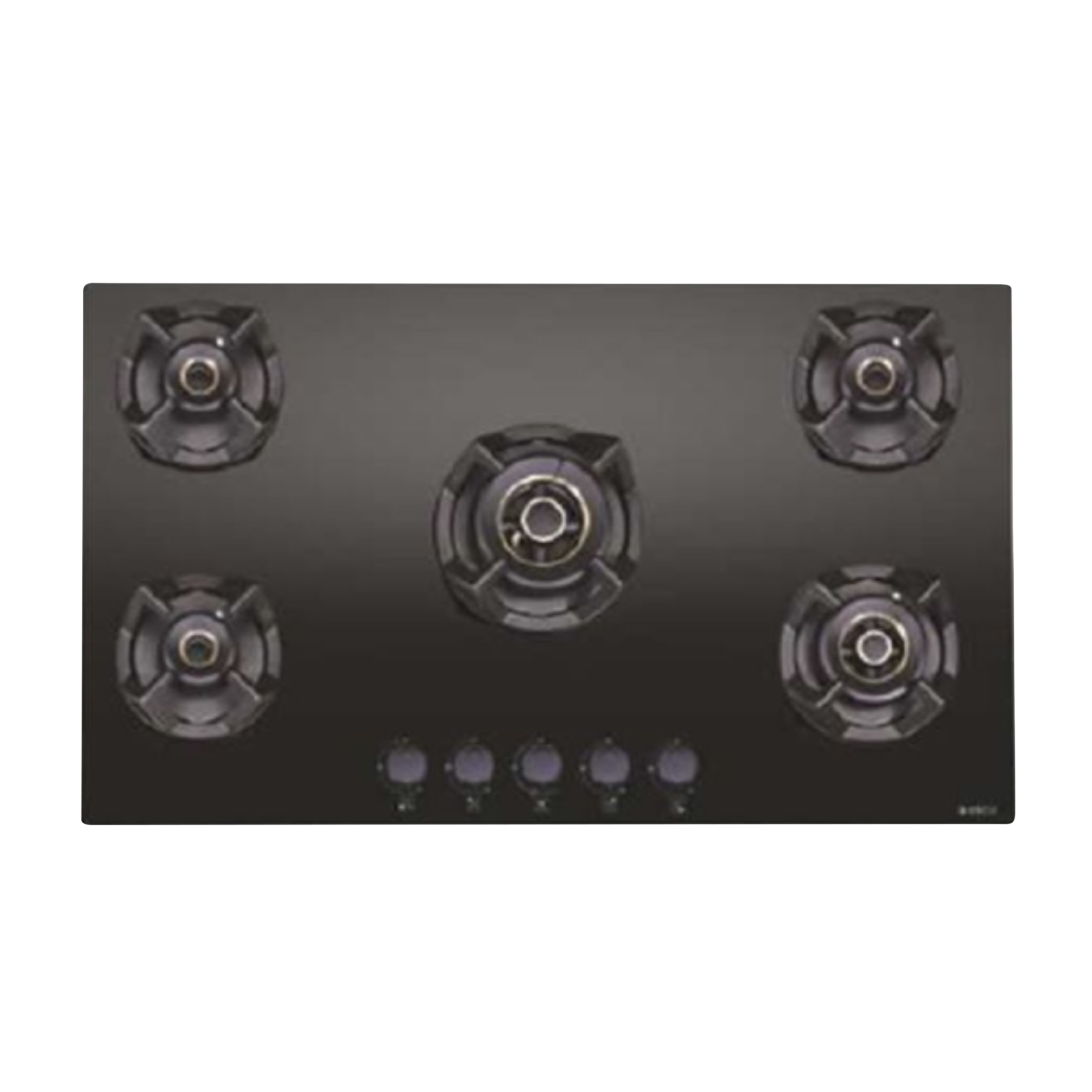 Elica CLASSIC FLEXI AB MFC 5B 91 MT Glass Top 5 Burner Automatic Electric Hob (Cast Iron Grid, Black)_1