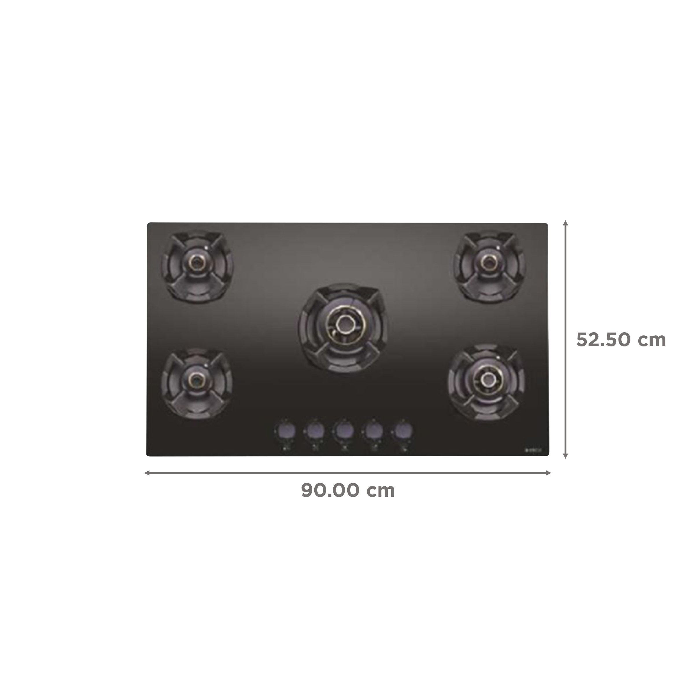 Elica CLASSIC FLEXI AB MFC 5B 91 MT Glass Top 5 Burner Automatic Electric Hob (Cast Iron Grid, Black)_2
