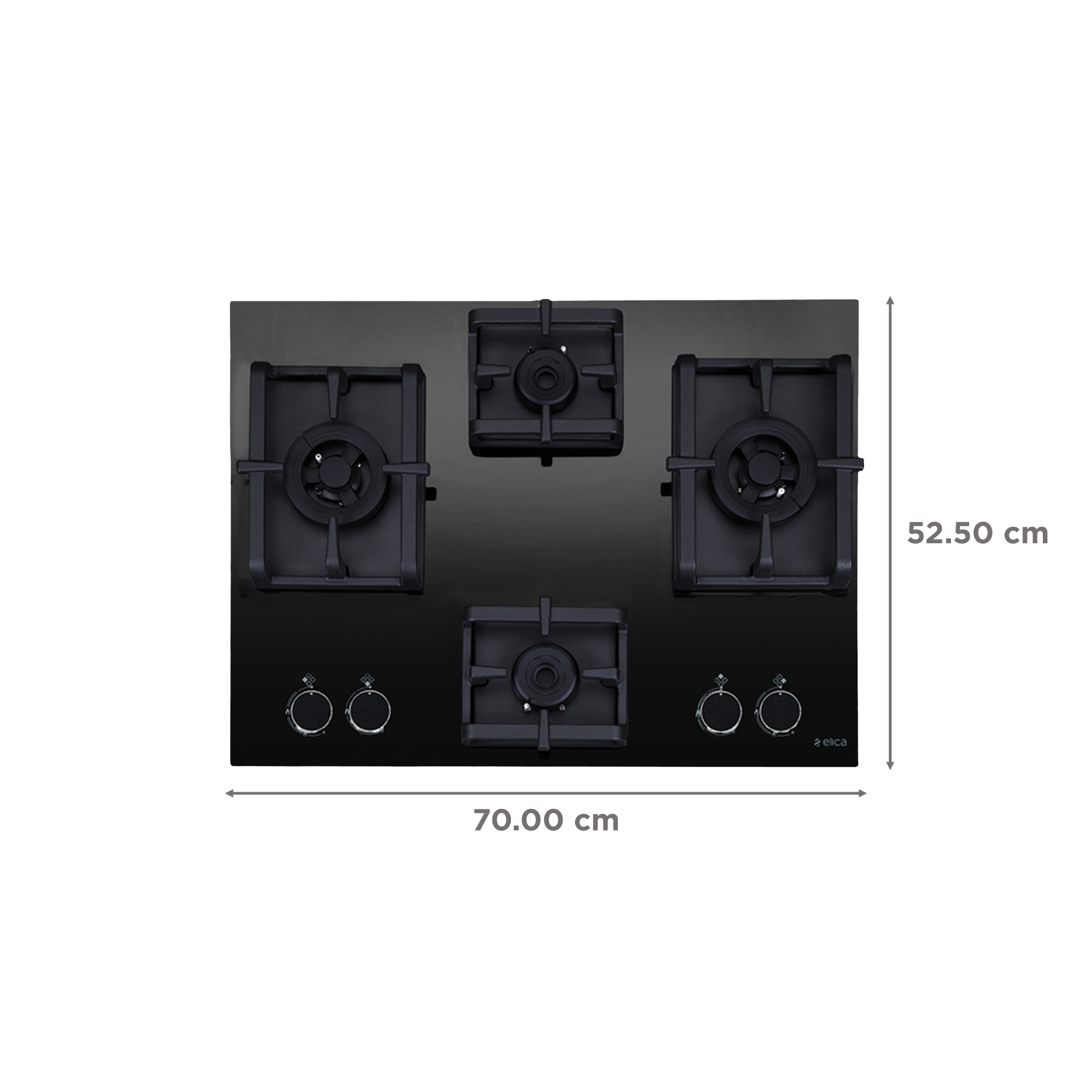 Elica Flexi Pro MAX AB MFC 4B 70 DX Glass Top 4 Burner Automatic Electric Hob (Round Metallic Knob, Black)_2