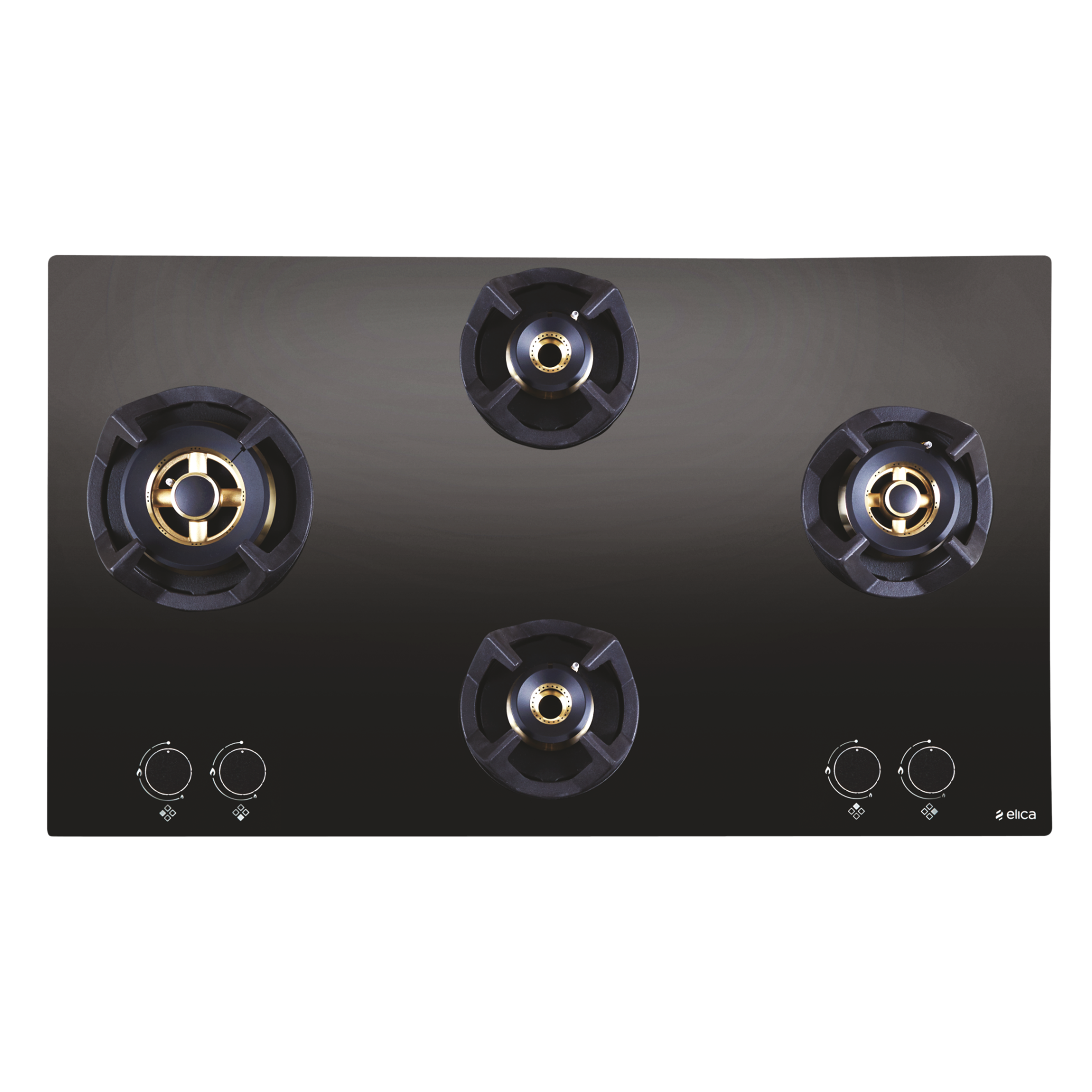 Elica CLASSIC FB MFC 4B 91 MT Glass Top 4 Burner Automatic Electric Hob (Cast Iron Support, Black)_1