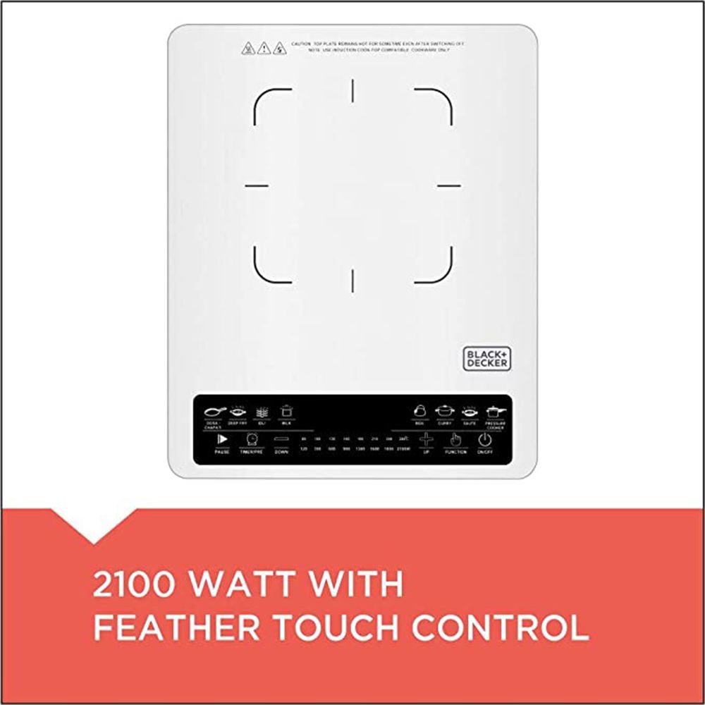 Black & Decker 2100W Induction Cooktop with 7 Preset Menus Black & Decker 2100W Induction Cooktop with 7 Preset Menus_8