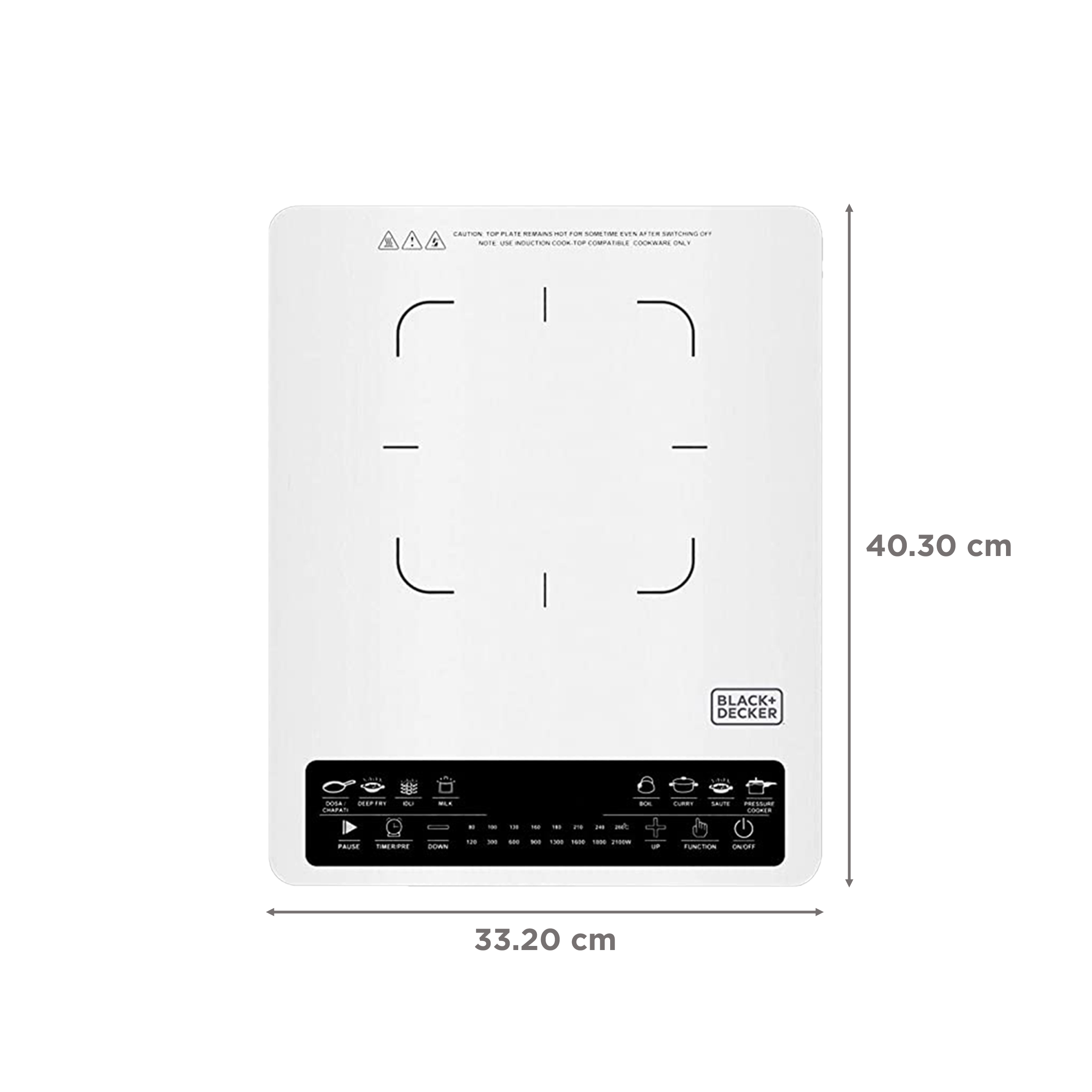 Black & Decker 2100W Induction Cooktop with 7 Preset Menus Black & Decker 2100W Induction Cooktop with 7 Preset Menus_2