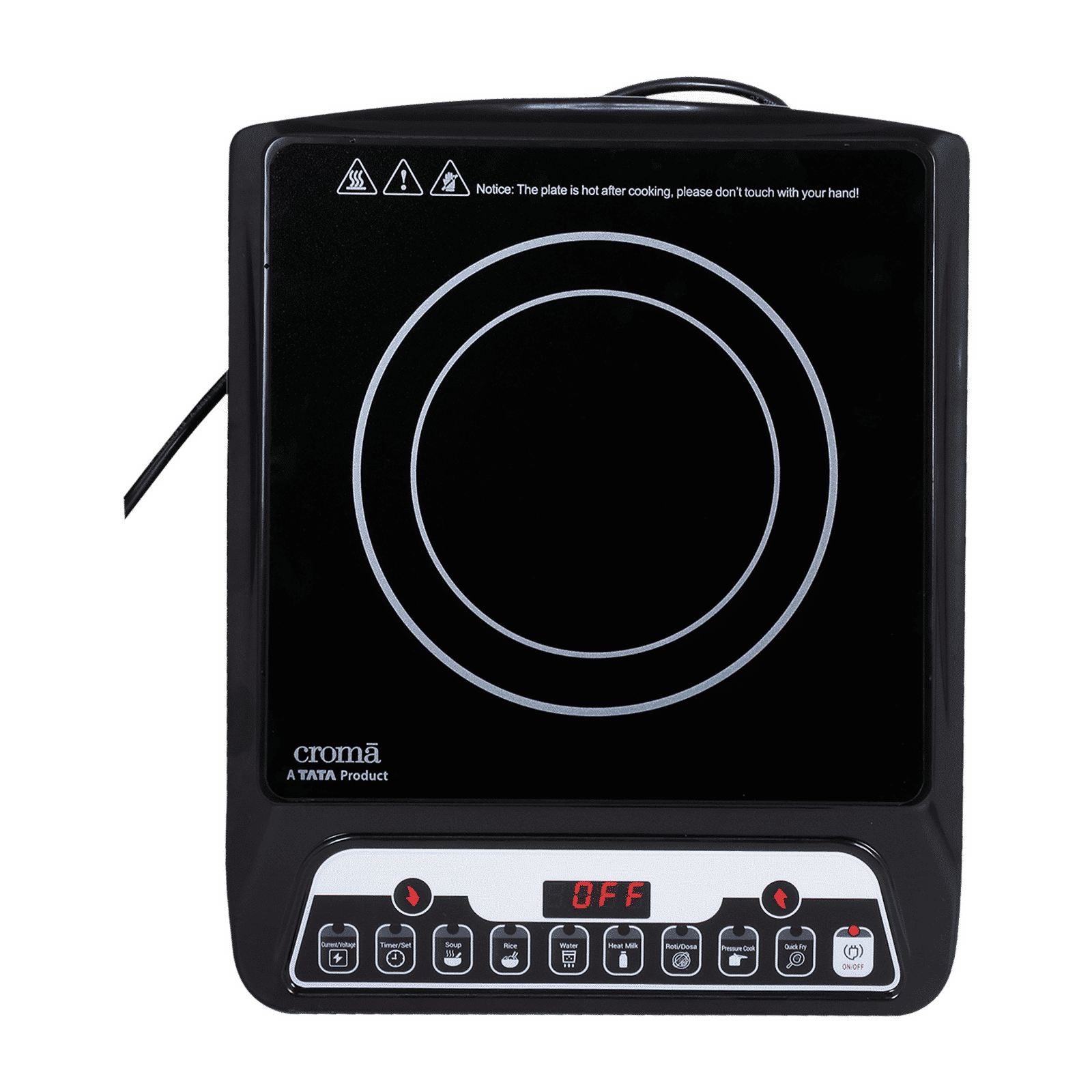 Croma 1200W Induction Cooktop with 7 Preset Menus Croma 1200W Induction Cooktop with 7 Preset Menus_1