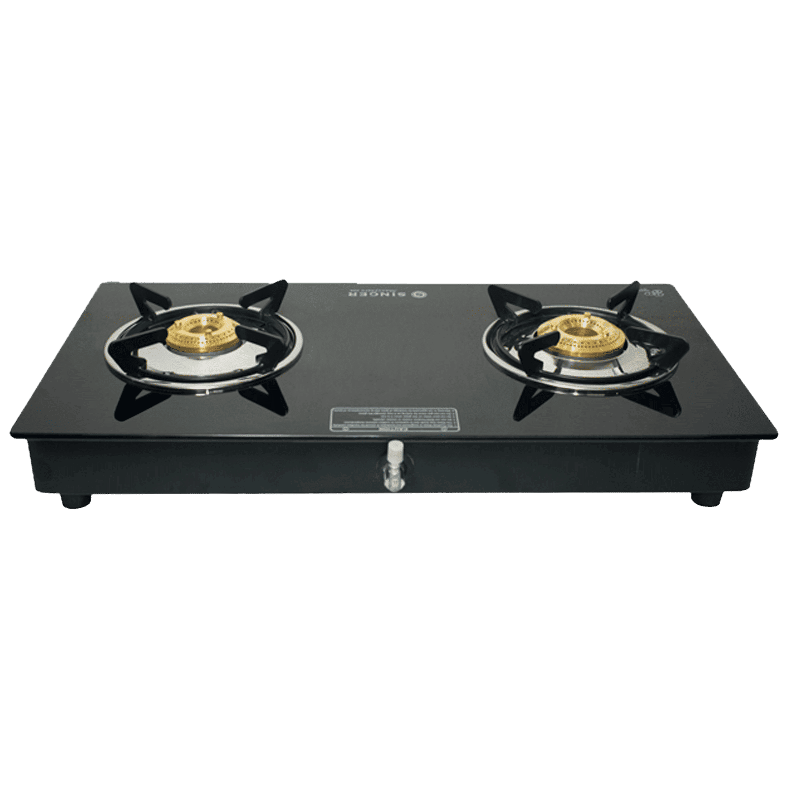 Singer Maxiflare Toughened Glass Top 2 Burner Manual Gas Stove (Powder Coated Pan Support, Black)_11