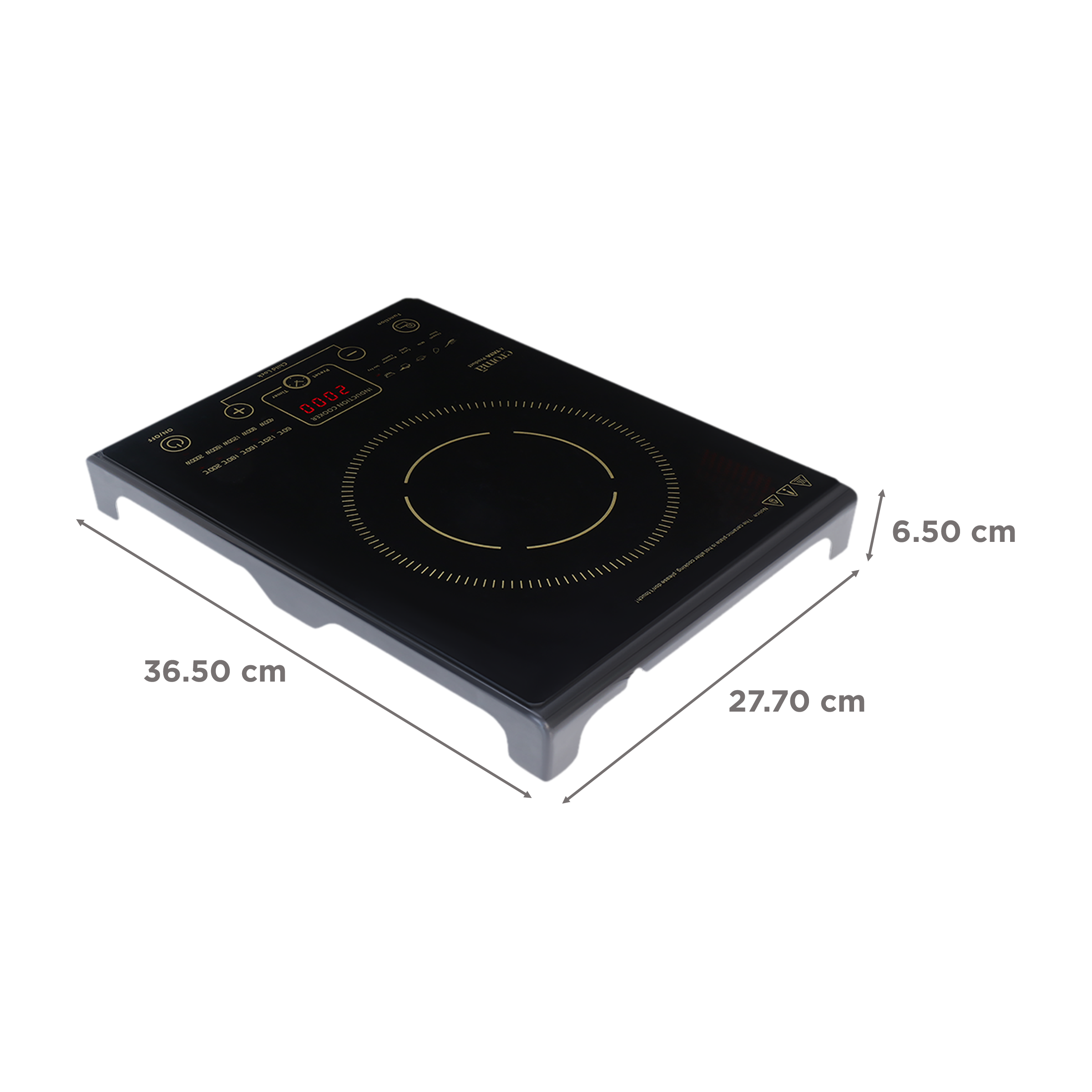Croma 2000W Induction Cooktop with 5 Preset Menus_2