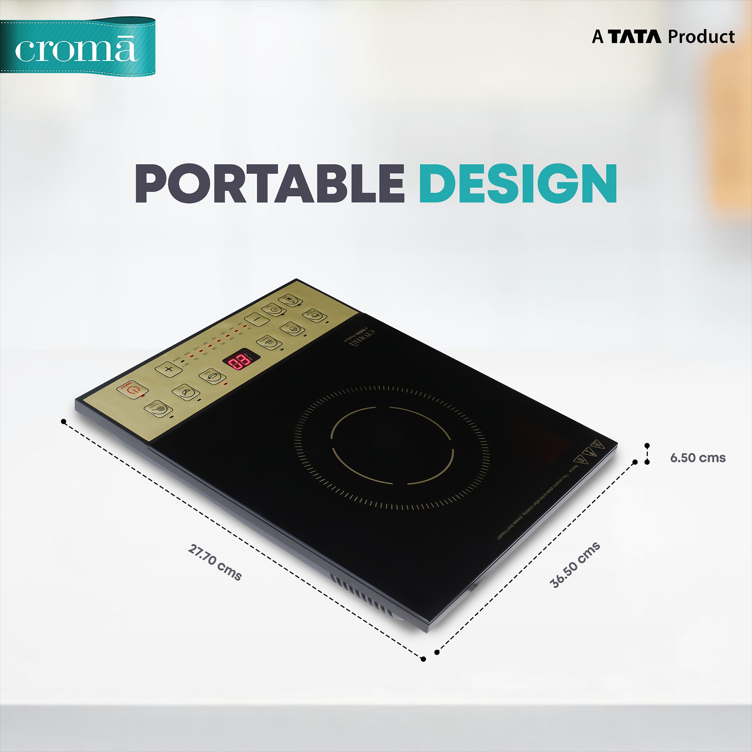 Croma 1600W Induction Cooktop with 7 Preset Menus_10