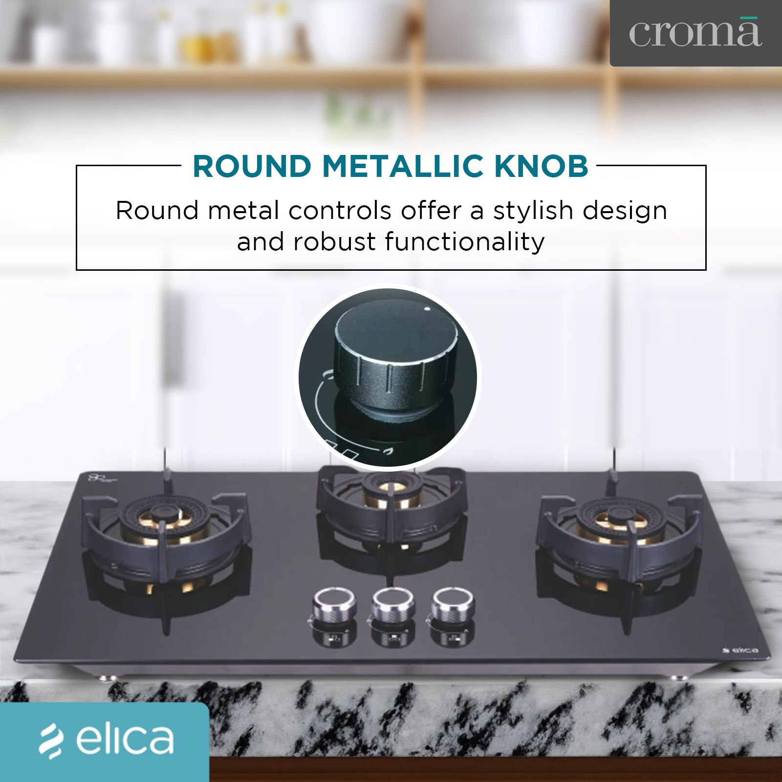 Elica FLEXI DFS FB 3B 75 DX Glass Top 3 Burner Automatic Hob (Round Enamelled Grid, Black)_10